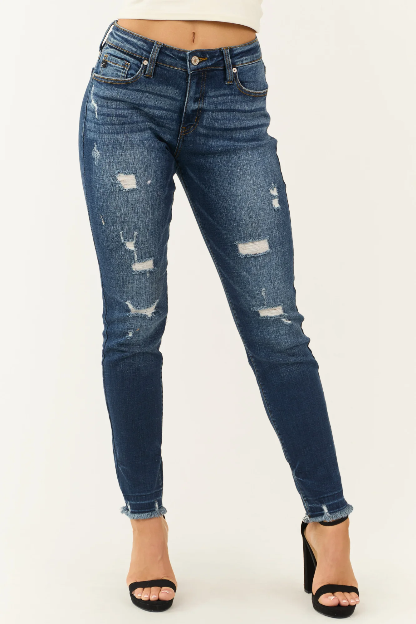 Dark Wash High Rise Skinny Jeans
