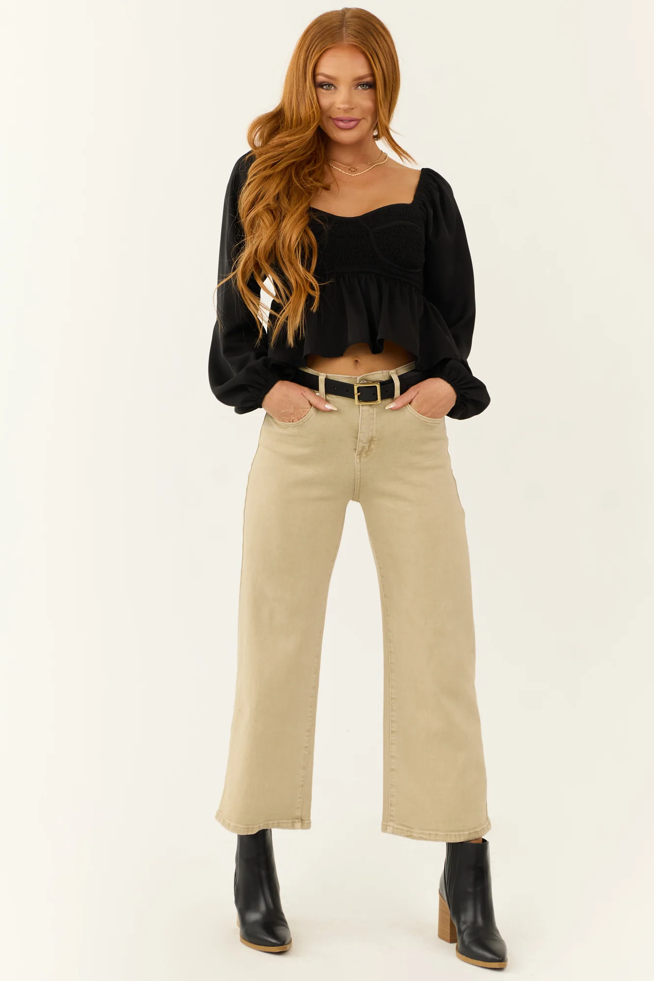 High Rise Wide Leg Denim Jeans for Women
