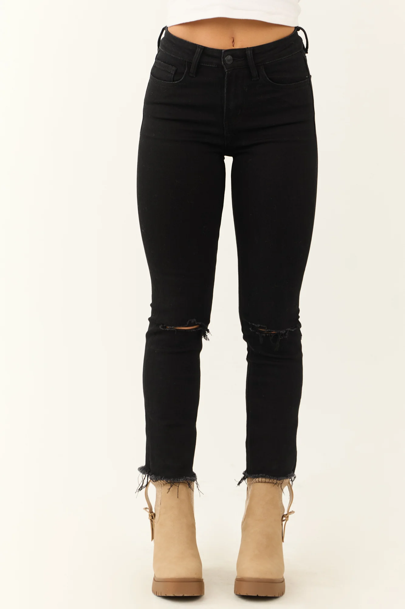 Black High Rise Slim Fit Denim Jeans