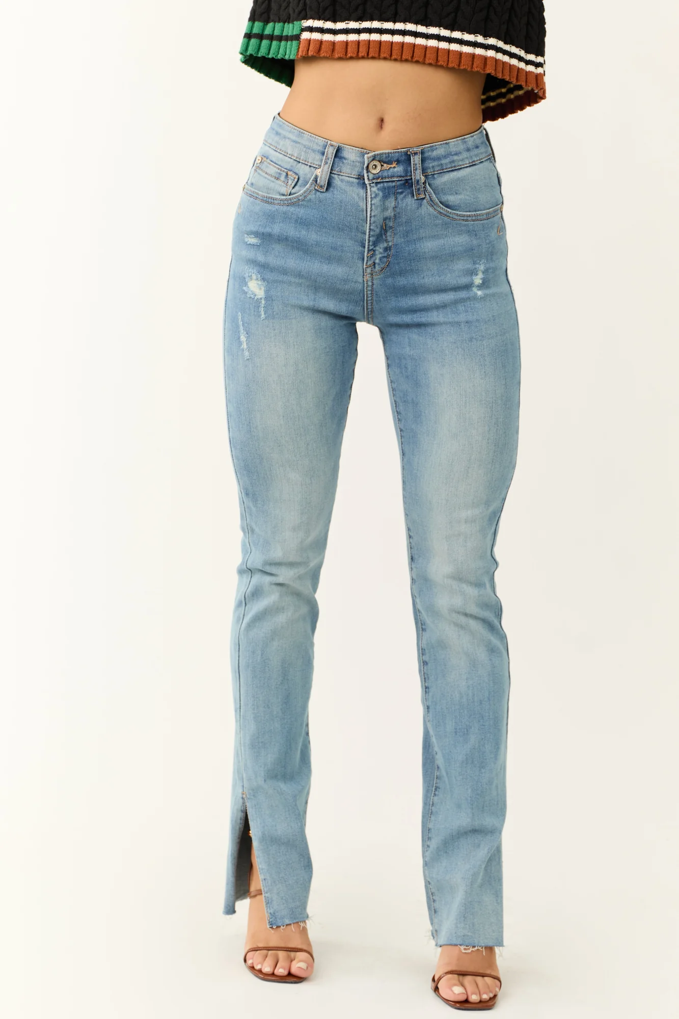 Slim Bootcut Medium Wash Jeans with Tummy Control