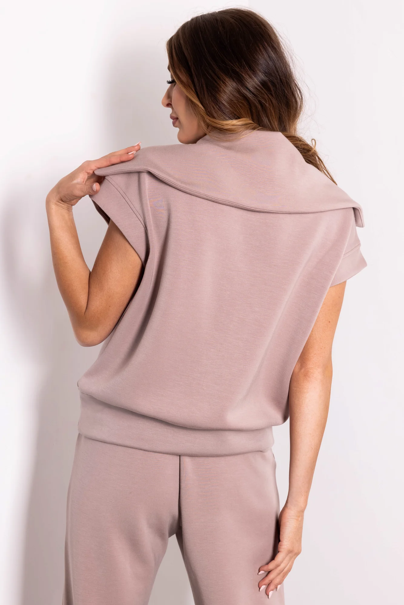 Brown Soft Cap Sleeve Top