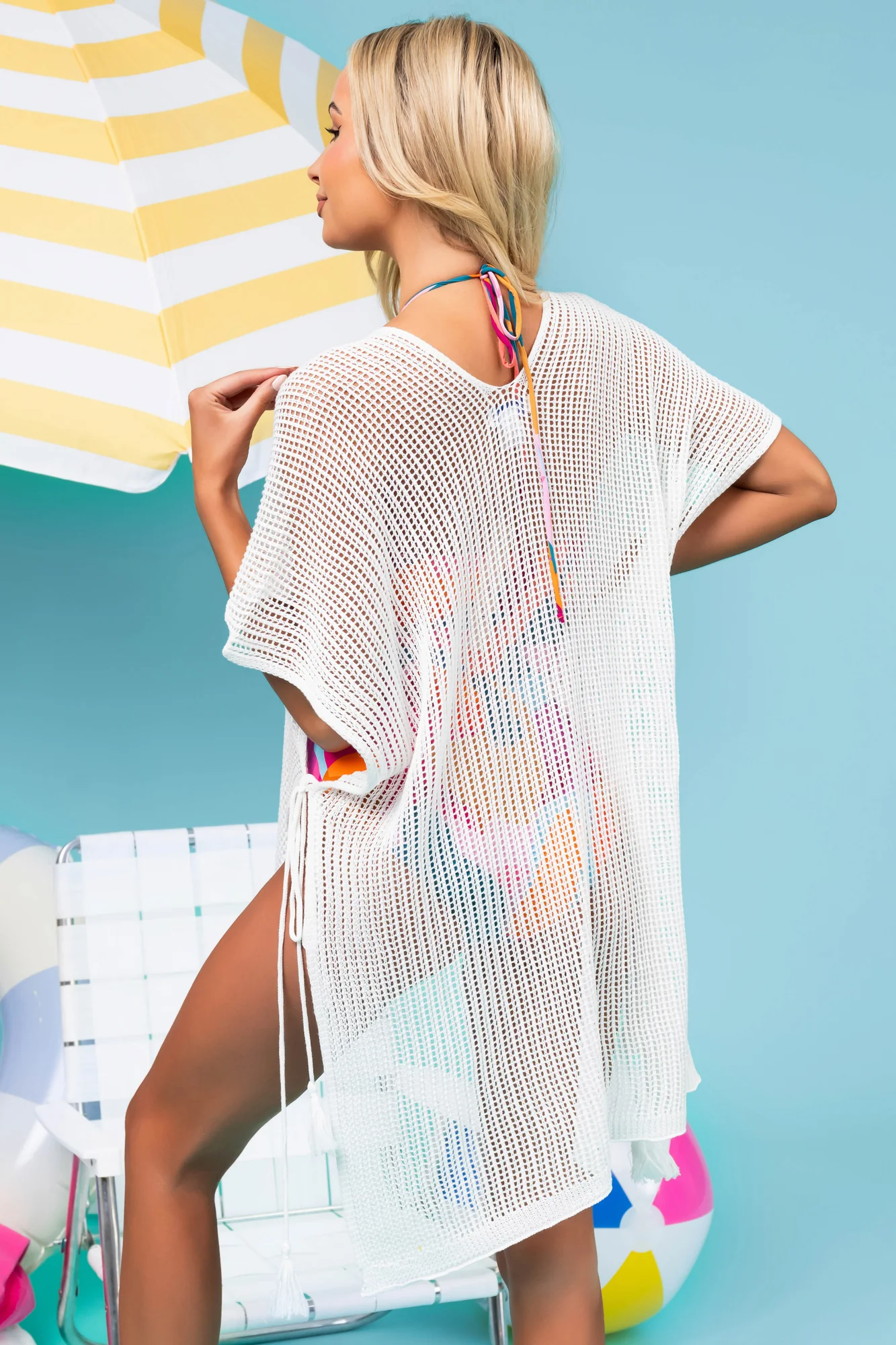 White Cotton Cover Up Beach Tunic Top