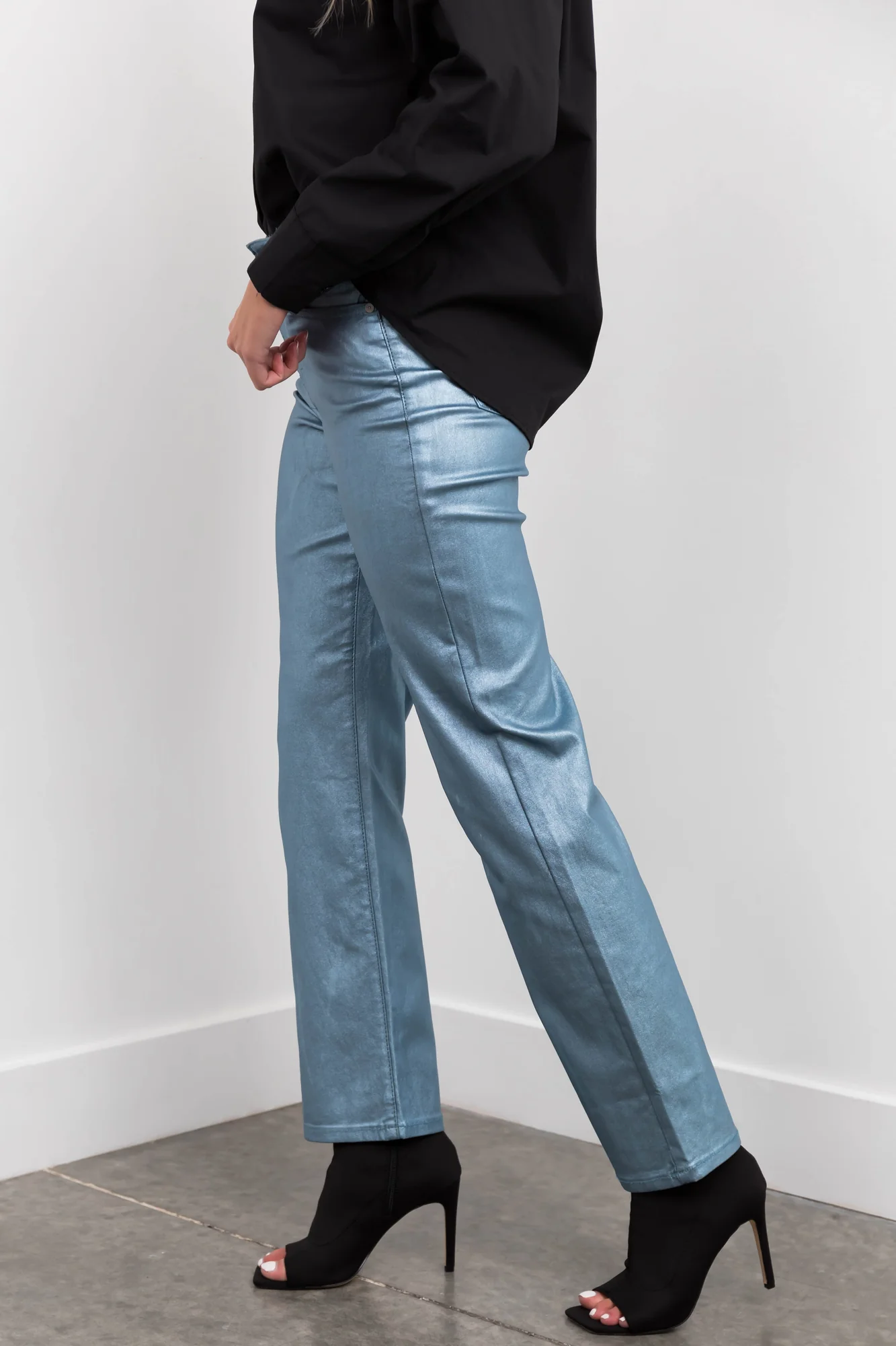 High Rise Powder Blue Dad Jeans