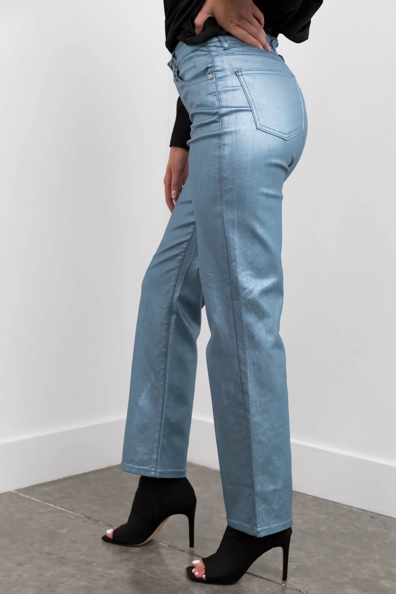 High Rise Powder Blue Dad Jeans