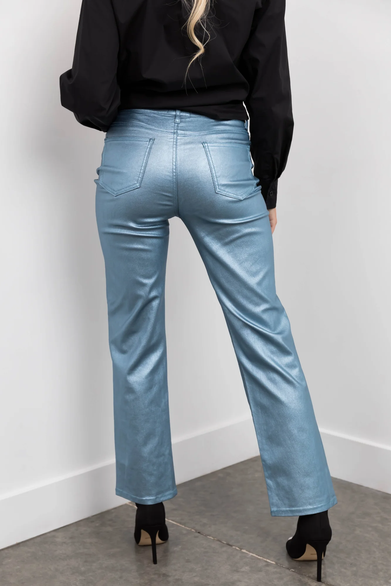 High Rise Powder Blue Dad Jeans