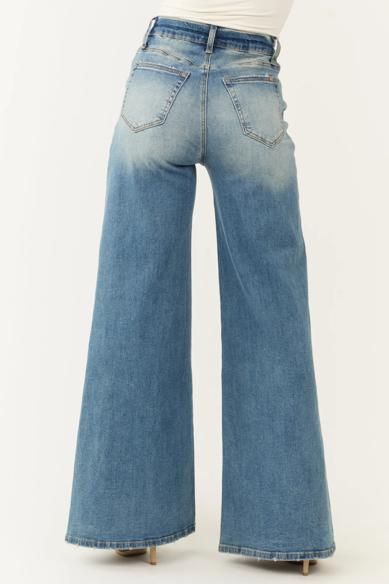 High Rise Super Wide Leg Denim Jeans