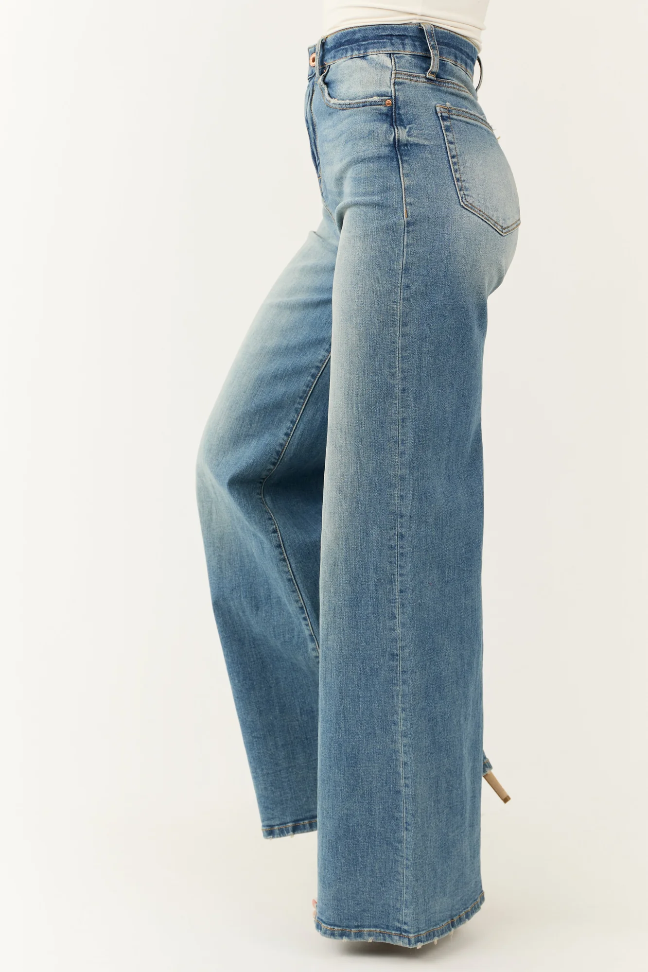 High Rise Super Wide Leg Denim Jeans