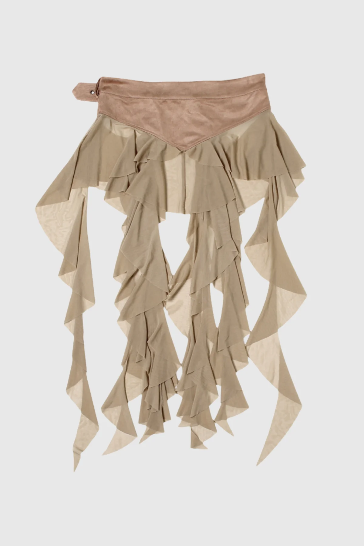 Fringe Belt in Khaki - Stylish Fringed Belt for Versatile Outfits