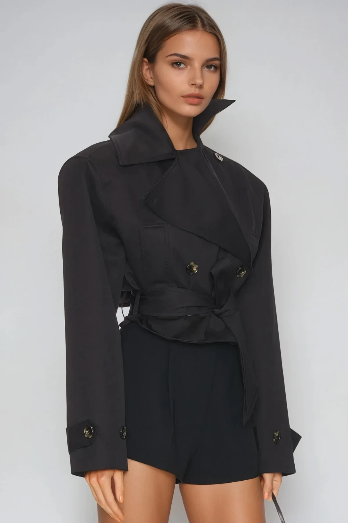 Classic Black Trench Jacket