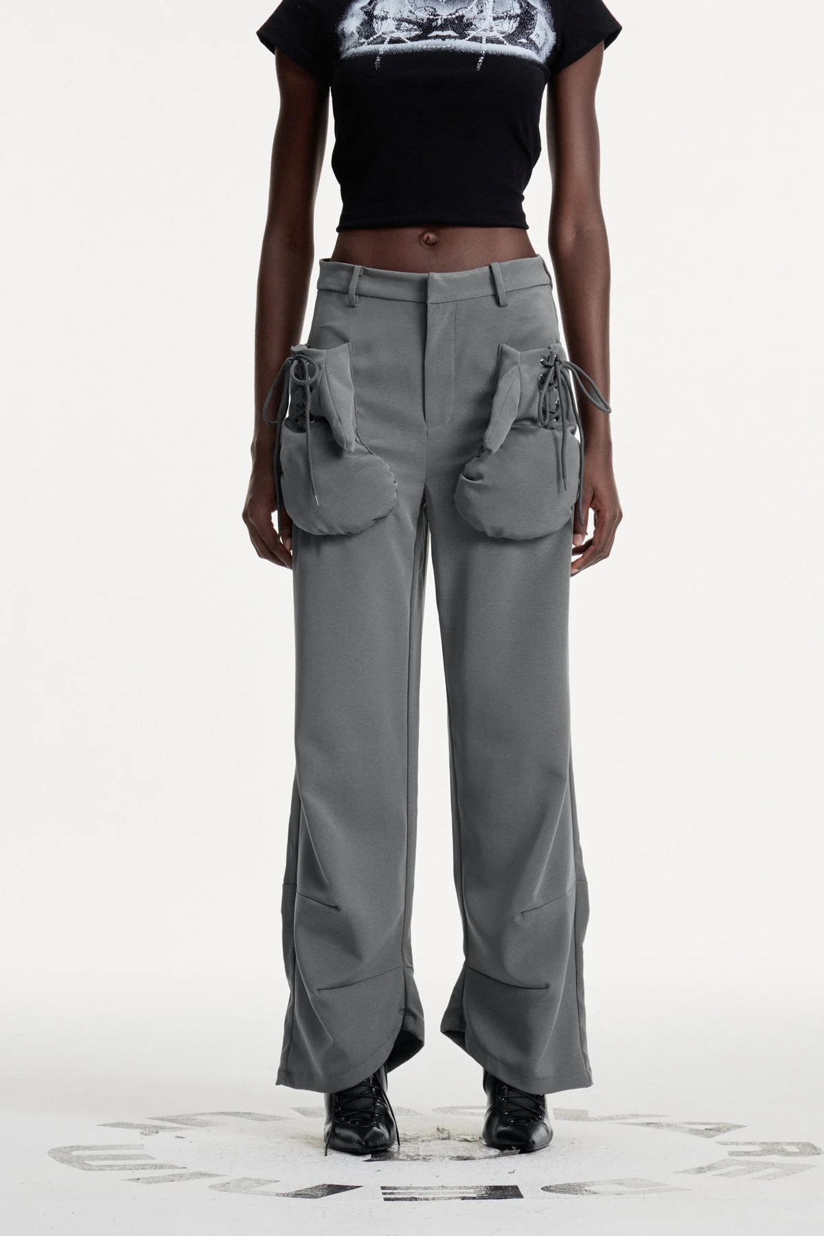 Grey Deconstructed Pants for Modern Style | Innovare Denim