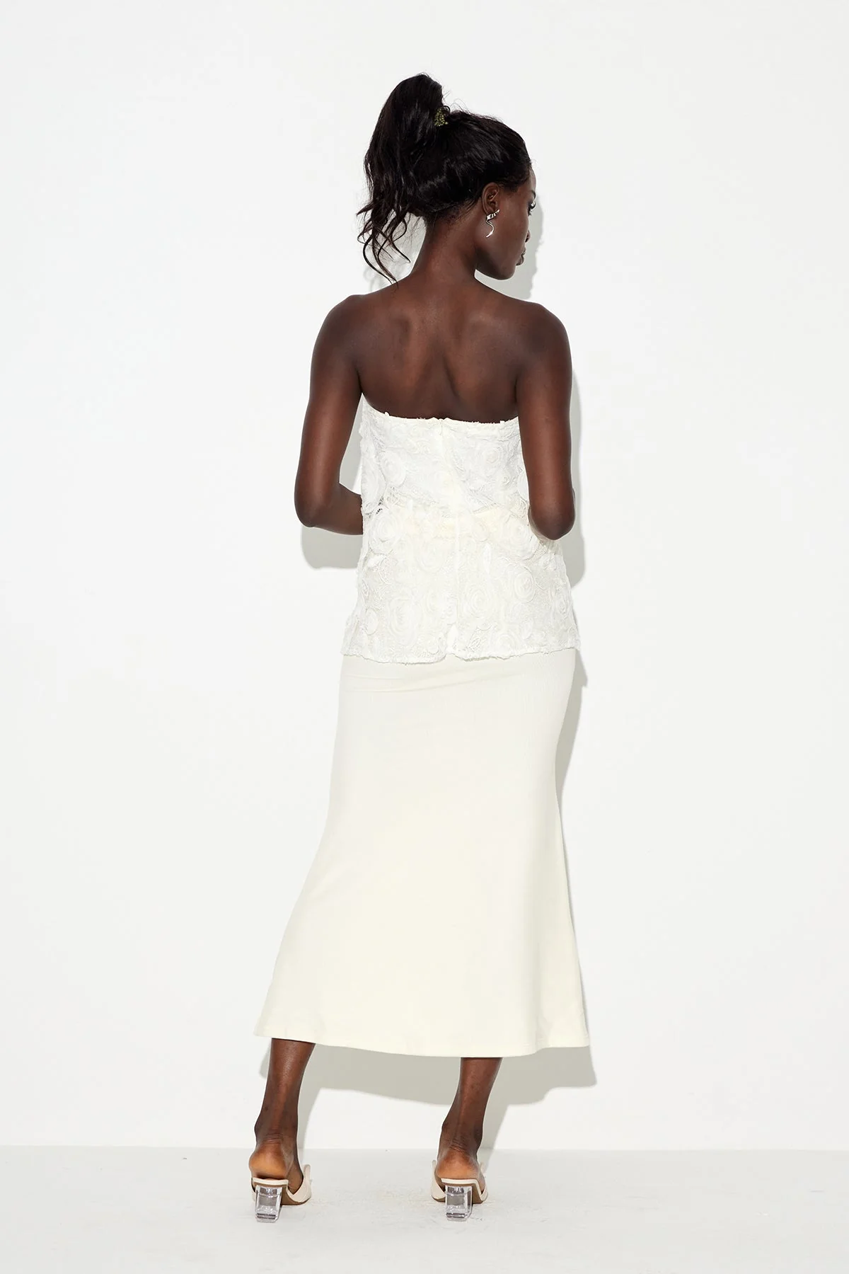 Strapless Floral Skirt Set - Elegant & Comfortable Stylish Outfit