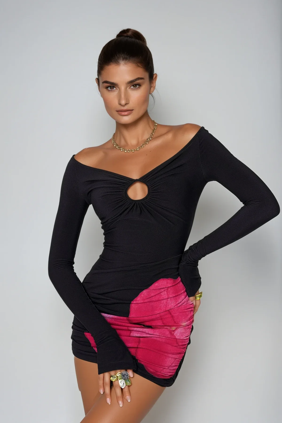 Floral Off-Shoulder Mini Dress - Vibrant & Feminine