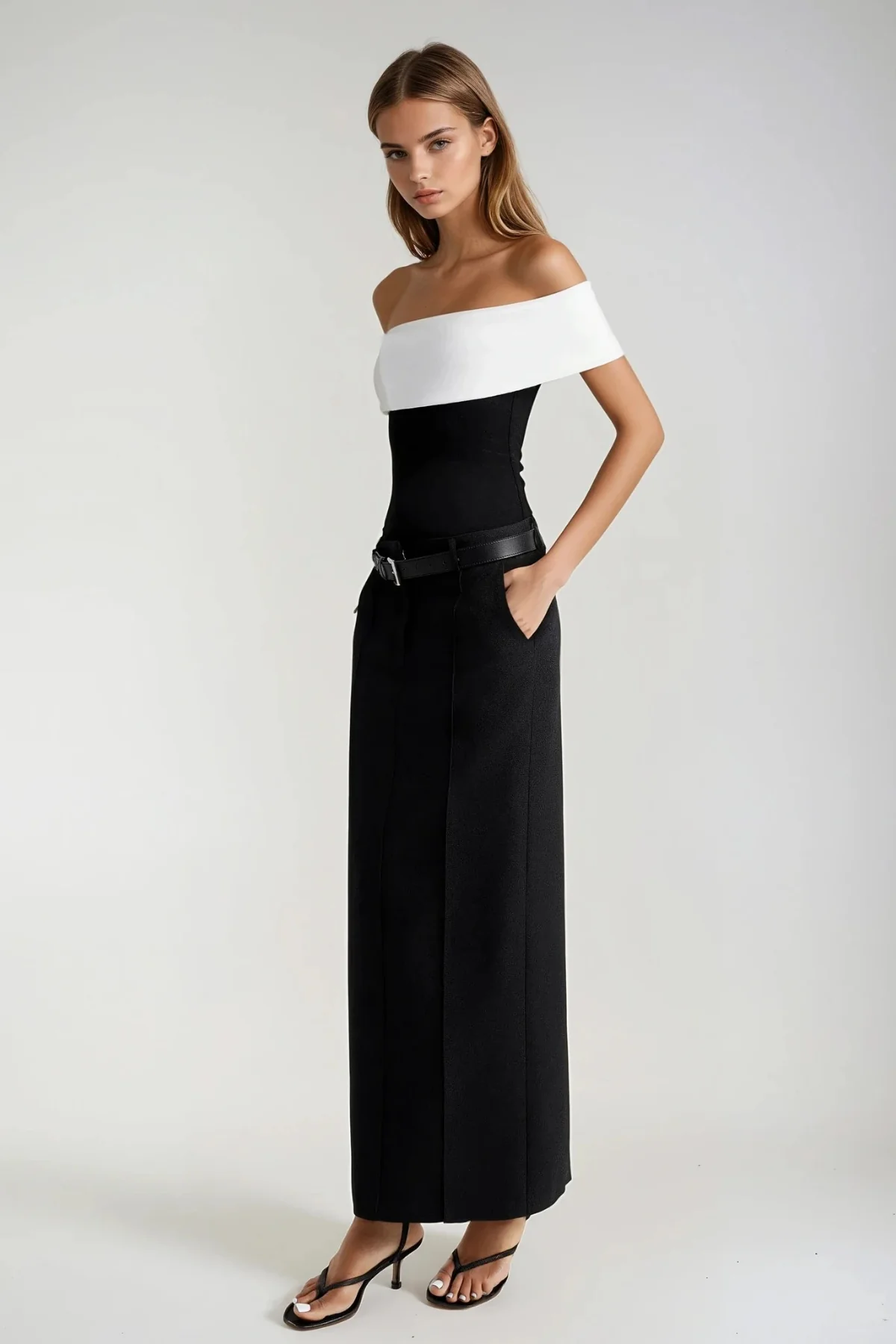 Black Off Shoulder Bodycon Top - Chic Essential