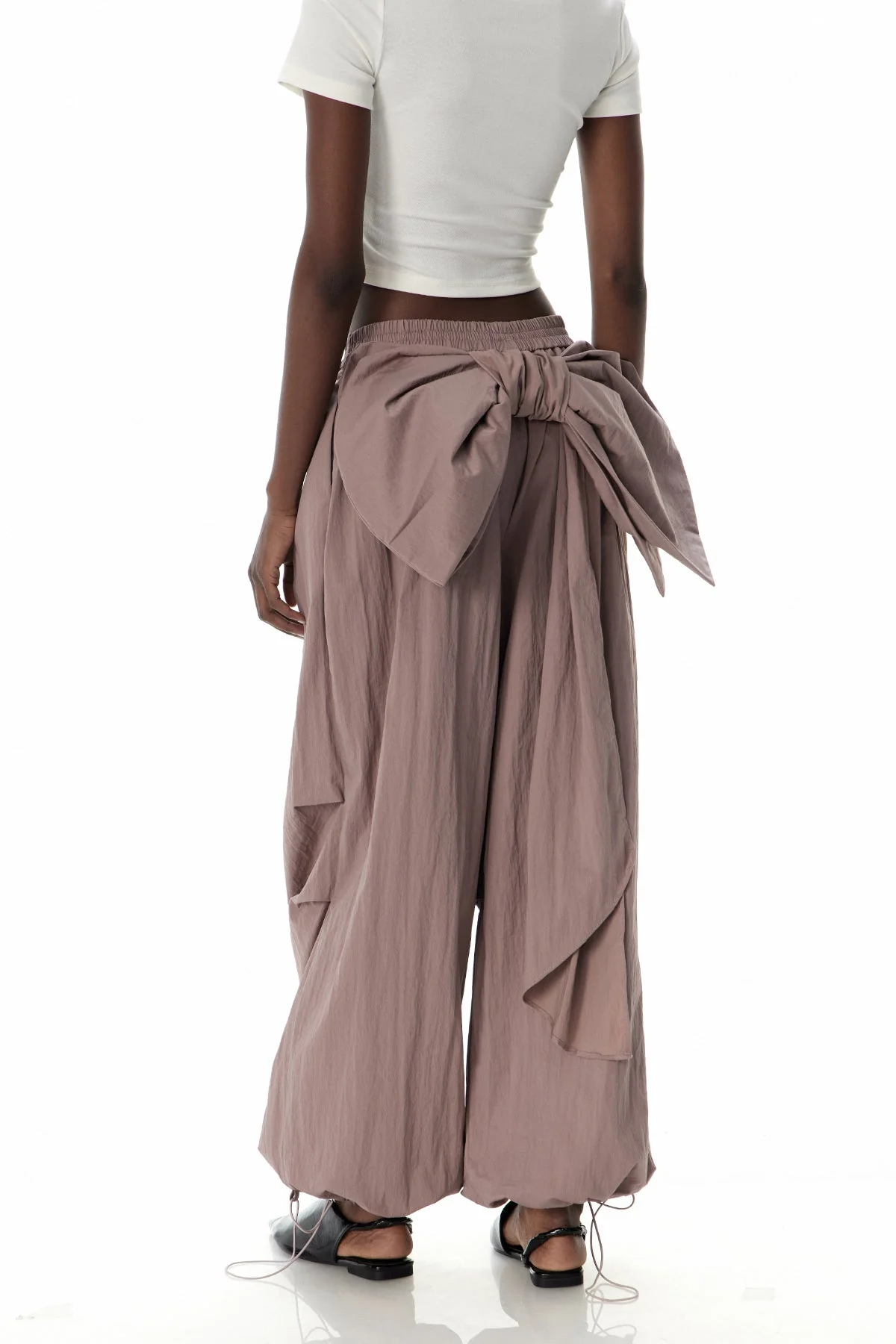 Pink Wide Leg Bow Pants for Stylish Comfort