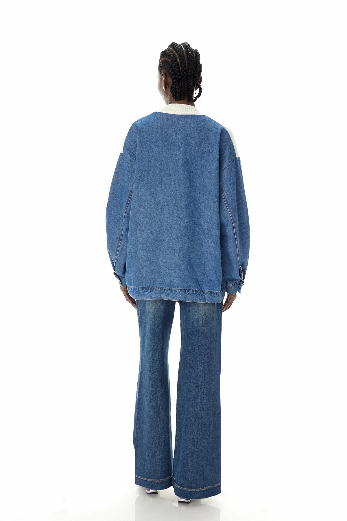 Modern Deconstructed Knit Jacket in Multicolor Design