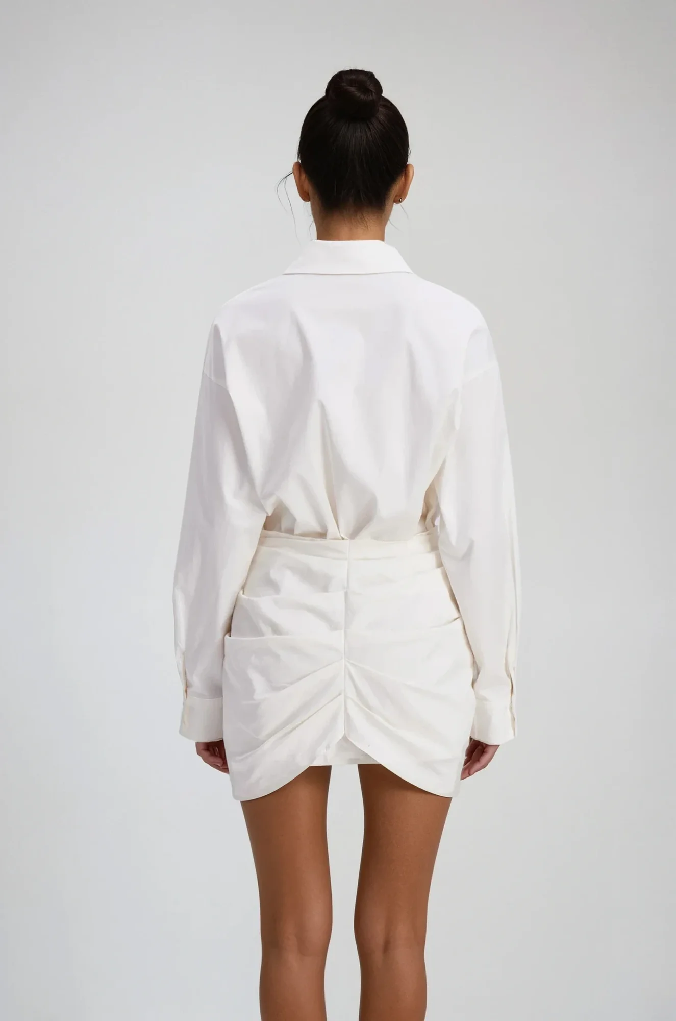 Floral Mini Shirt Dress White Elegant Summer Fashion Women