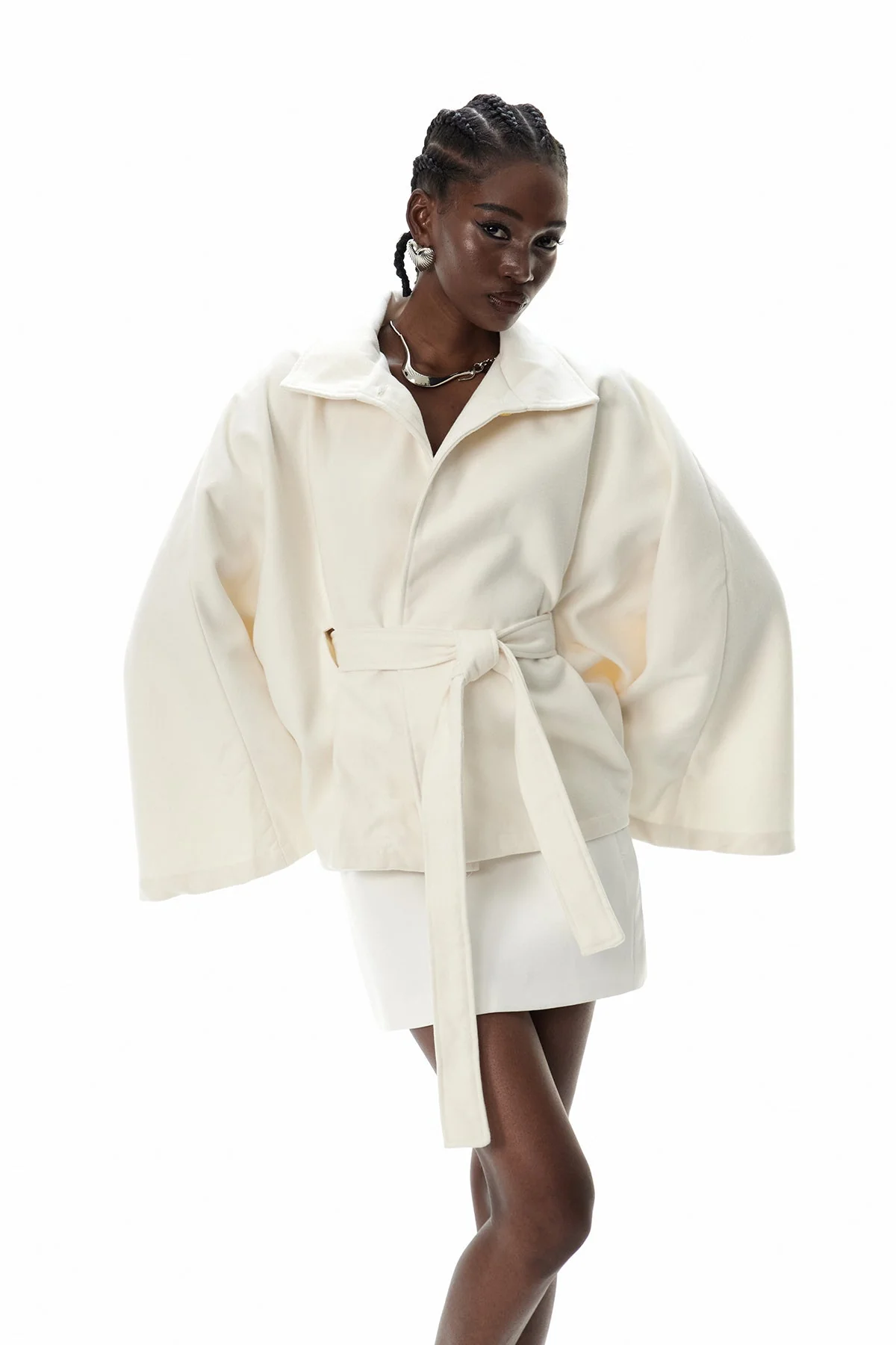 Beige Stand Collar Jacket - Versatile & Sophisticated Style