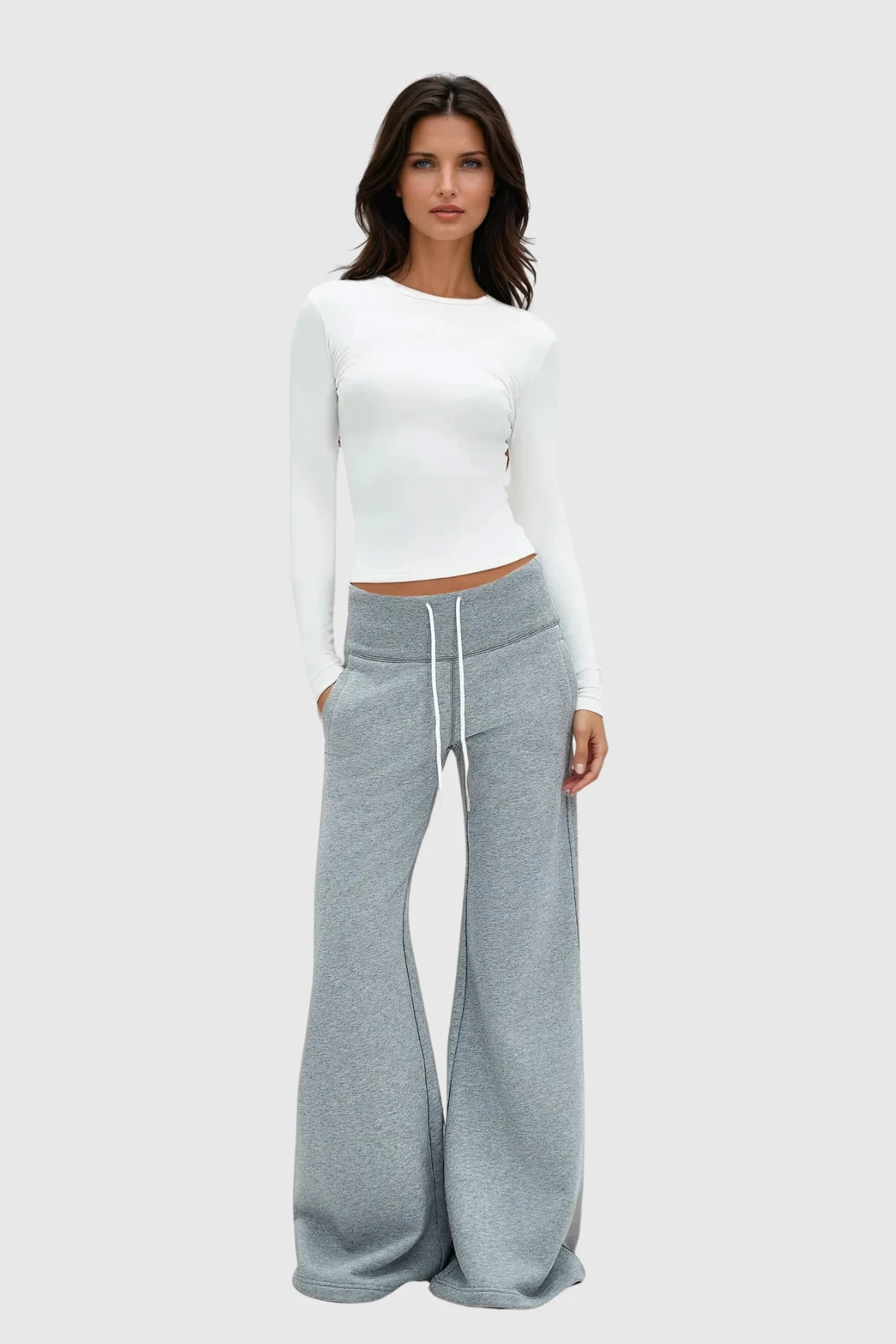 Grey Straight Fit Pants for Versatile Elegance