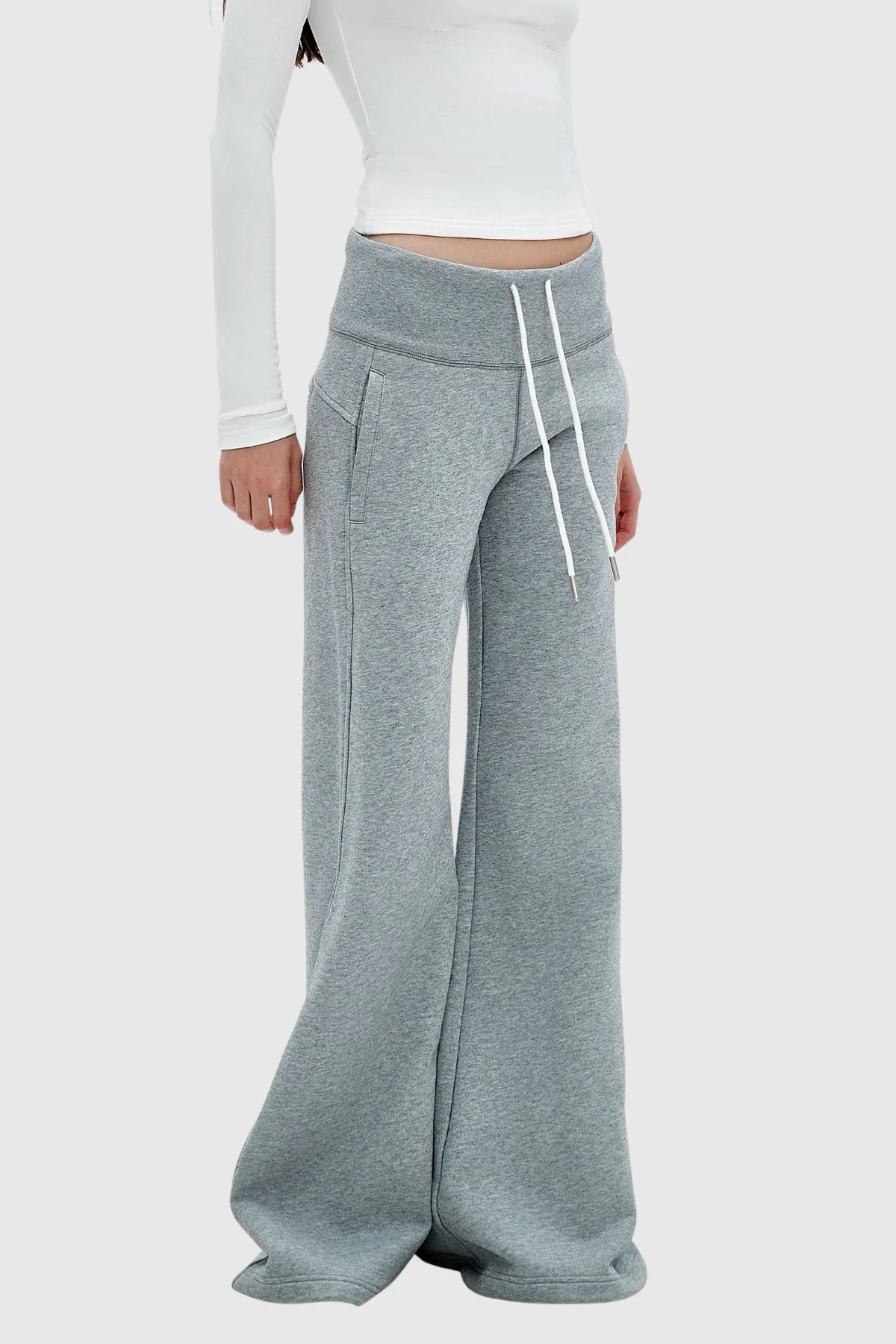 Grey Straight Fit Pants for Versatile Elegance