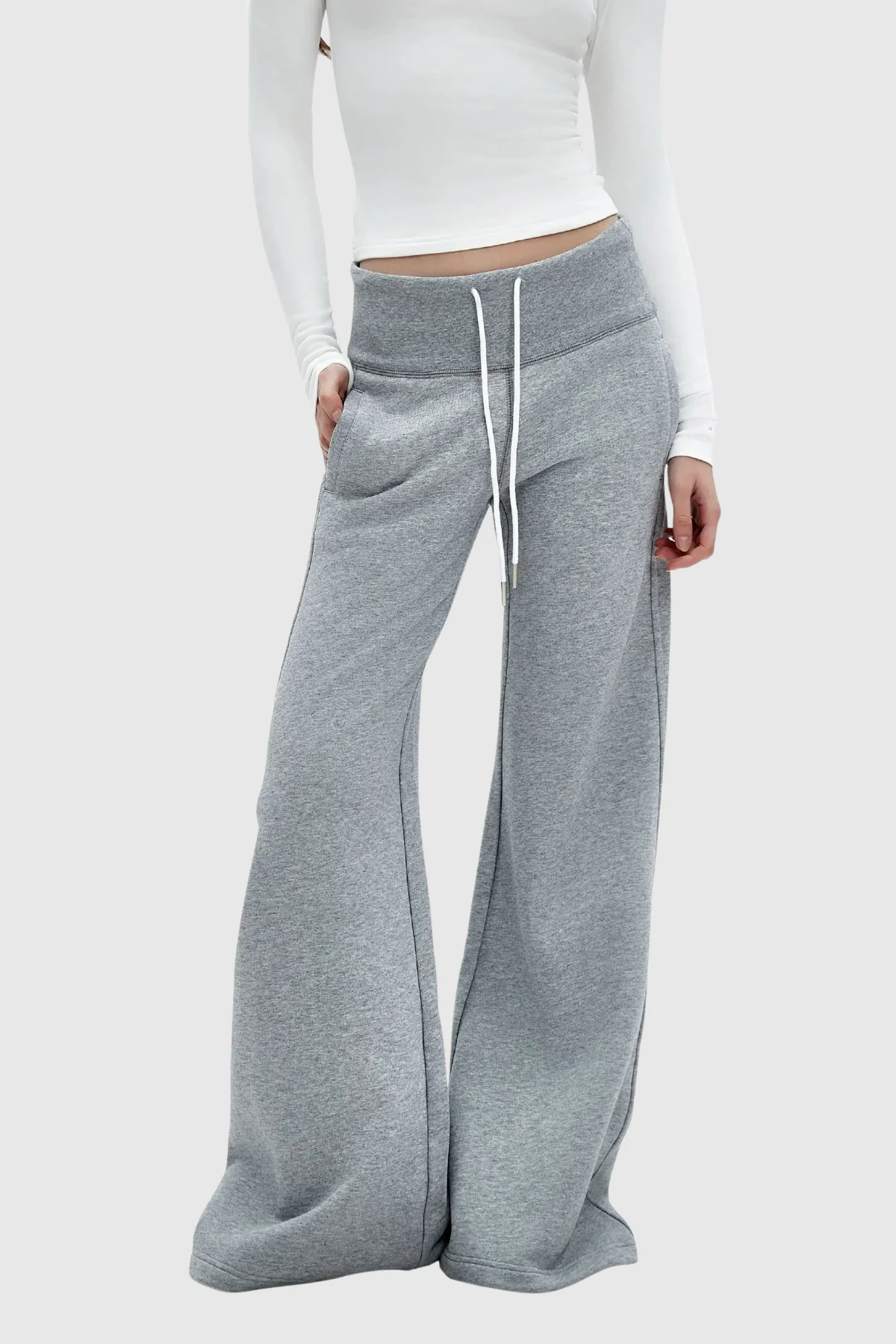 Grey Straight Fit Pants for Versatile Elegance