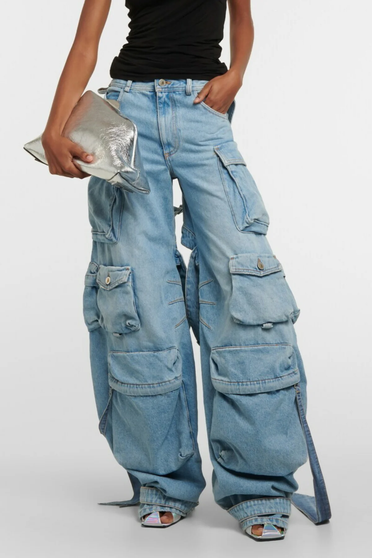 Cutout Denim Jeans - Contemporary Design