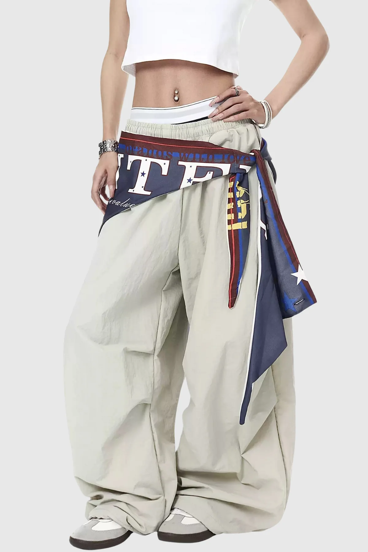 Apricot Ruch Print Wide Leg Pants - Stylish & Comfortable