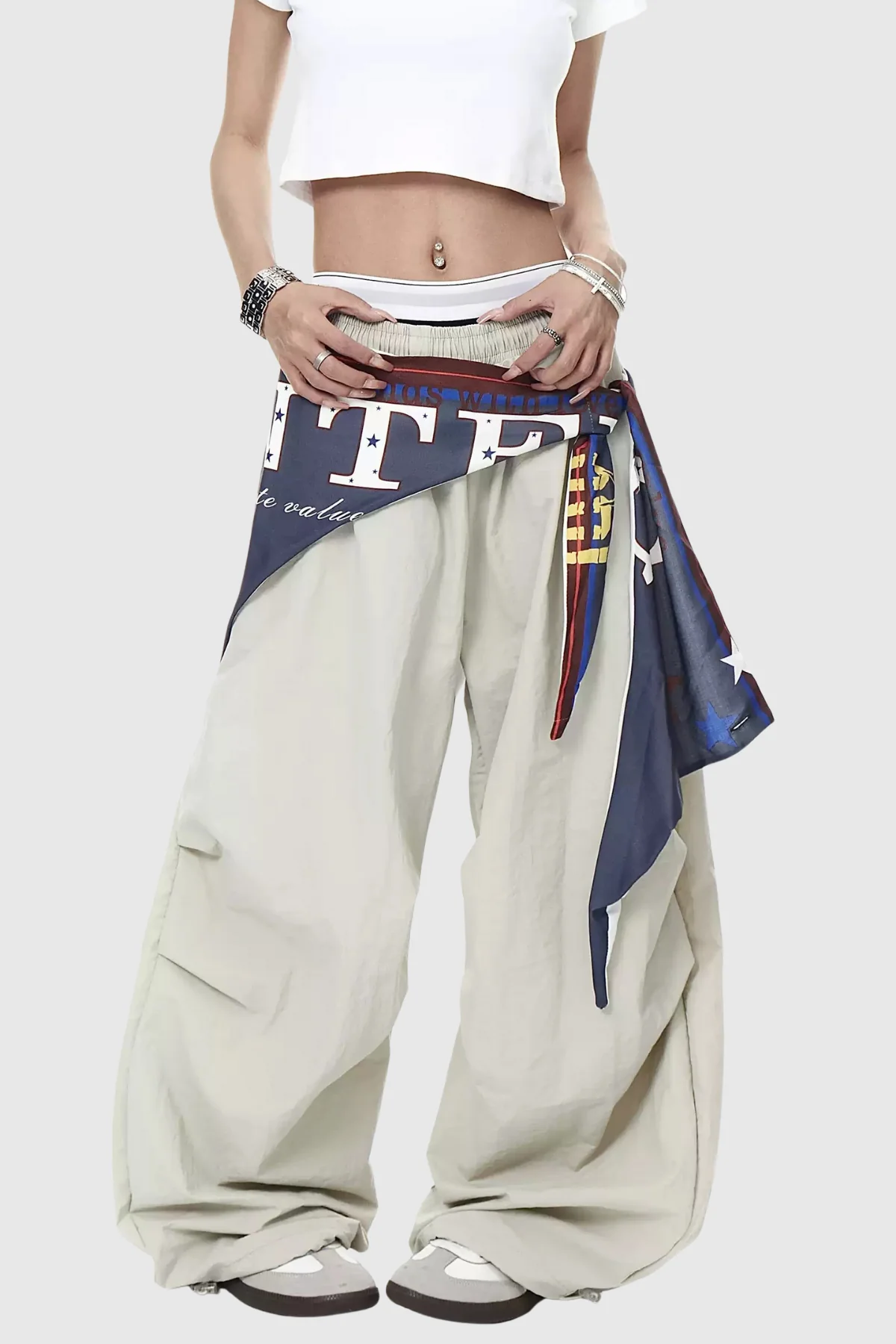 Apricot Ruch Print Wide Leg Pants - Stylish & Comfortable