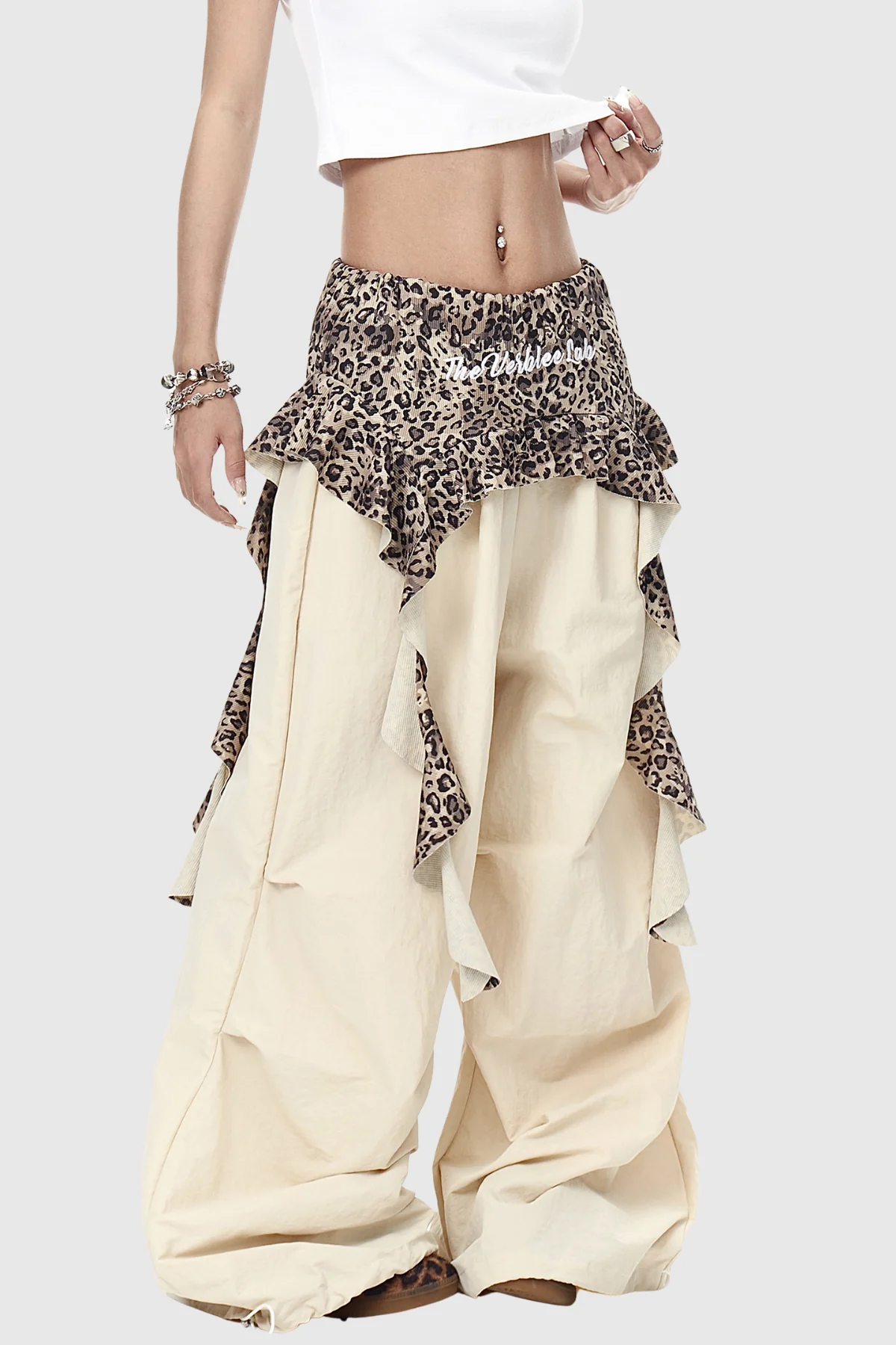Apricot Leopard Ruffle Pants - Urban Edge Style
