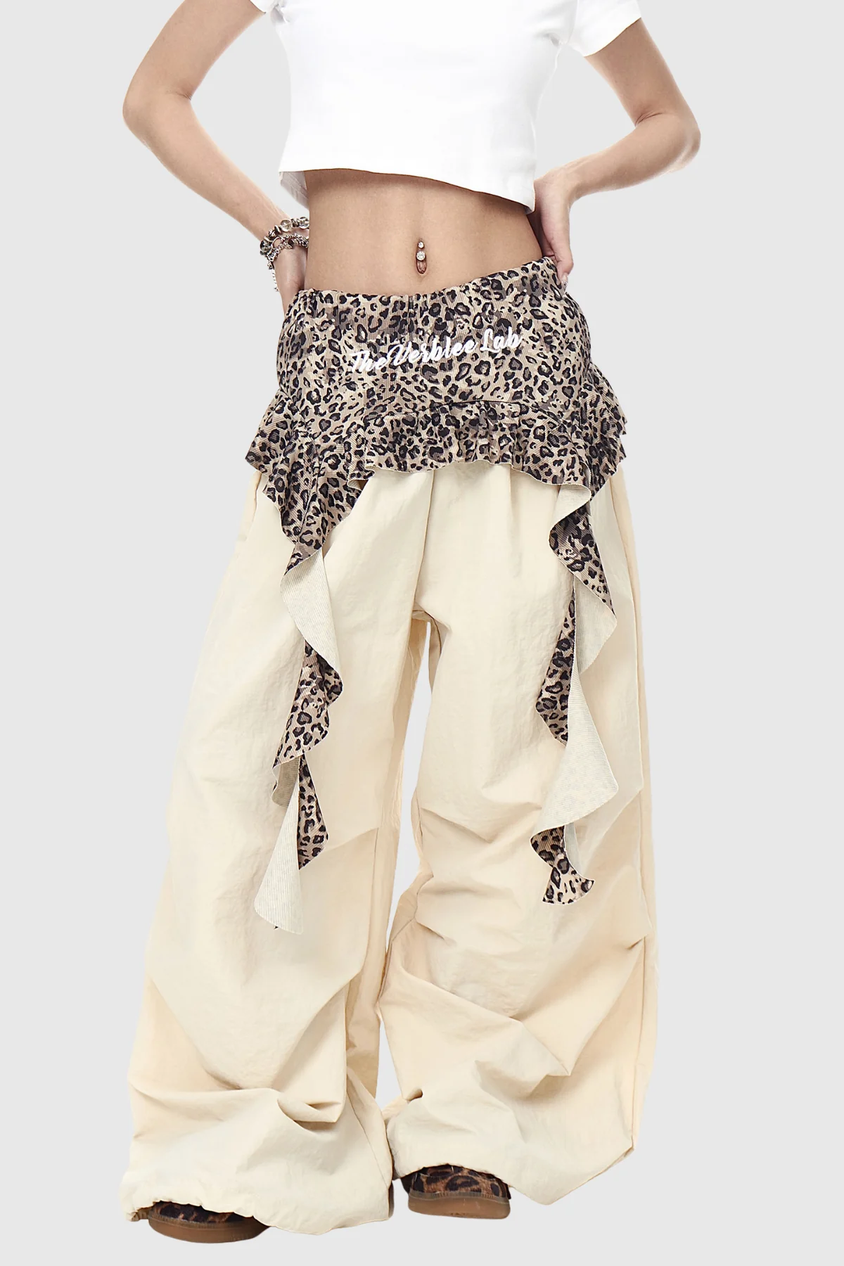 Apricot Leopard Ruffle Pants - Urban Edge Style