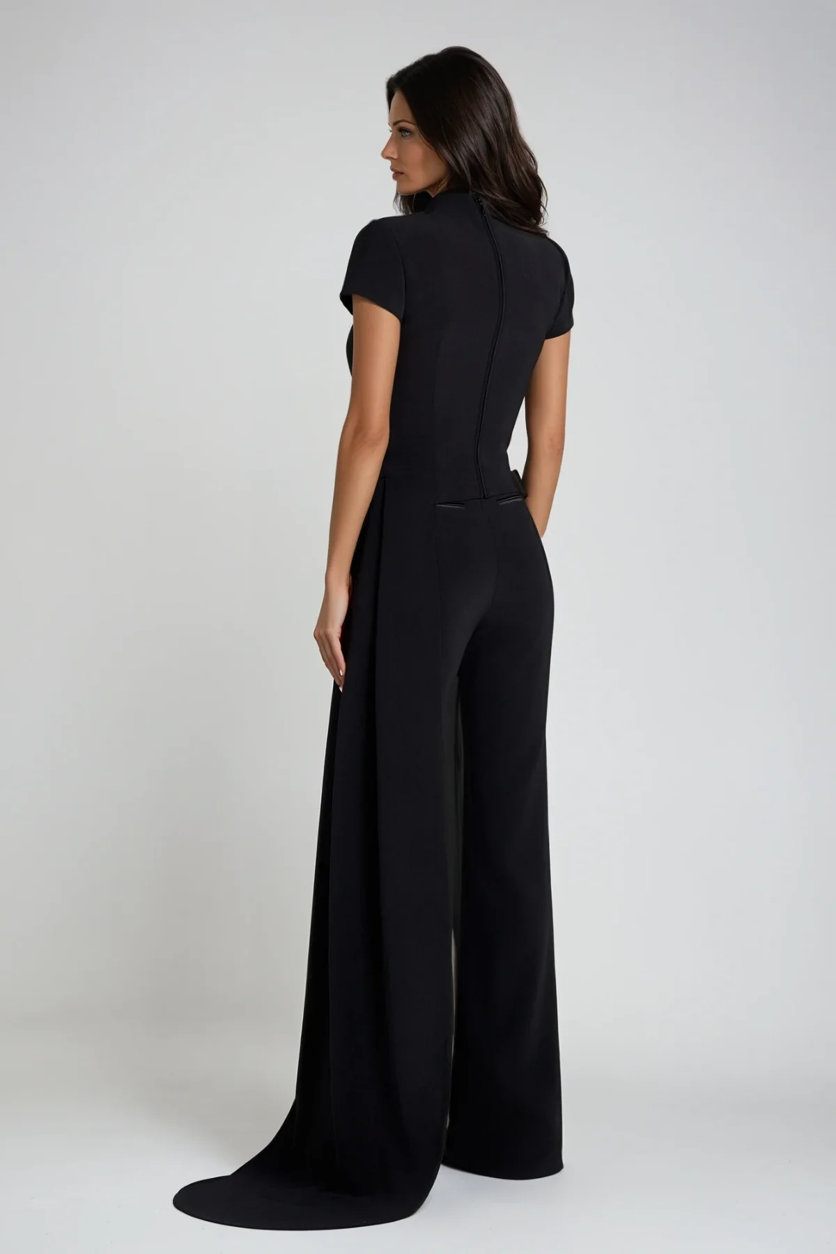 Black Fringe Pants Set with Avant-Garde Design