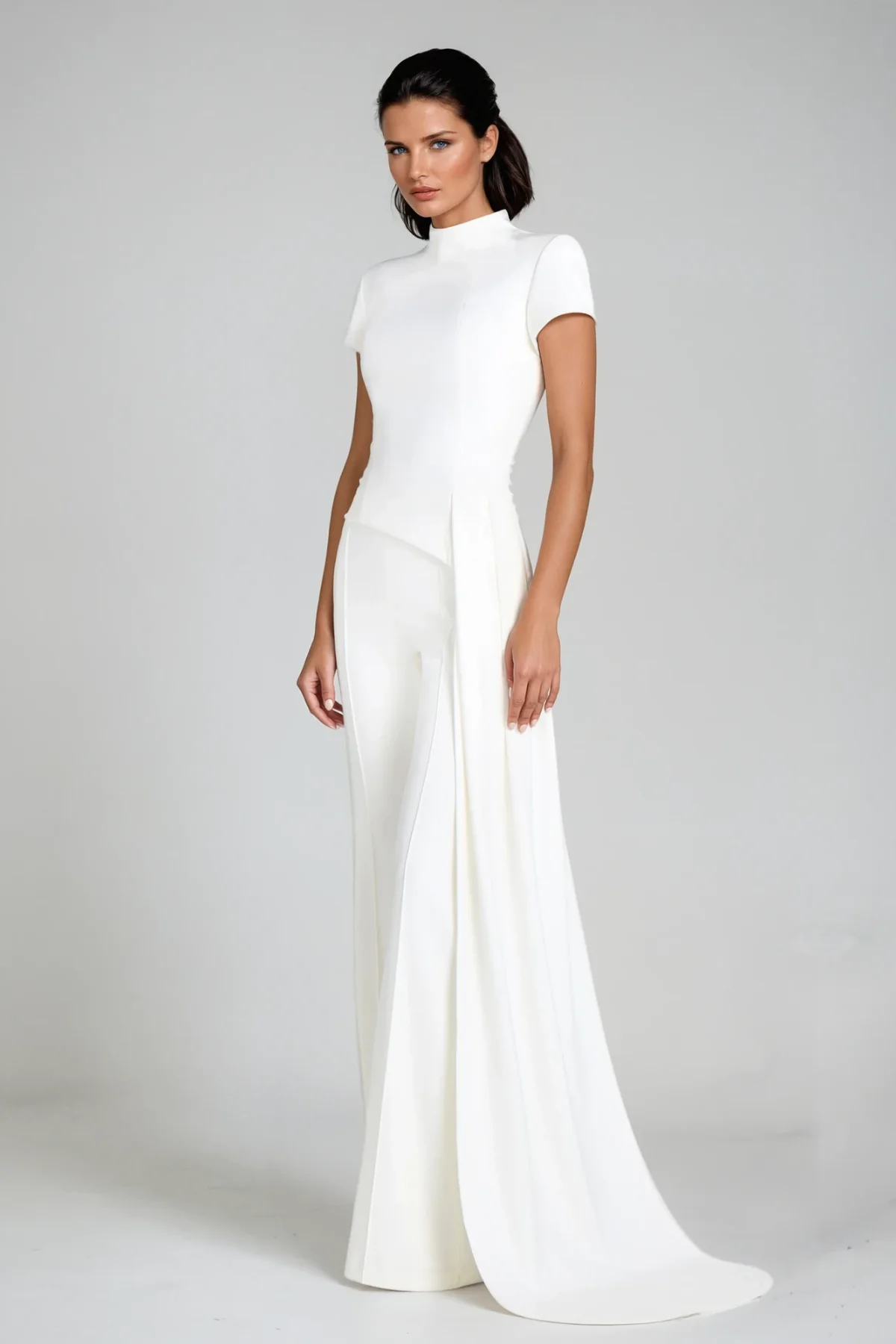 White Deconstruct Fringe Pants Set - Chic Modern Style