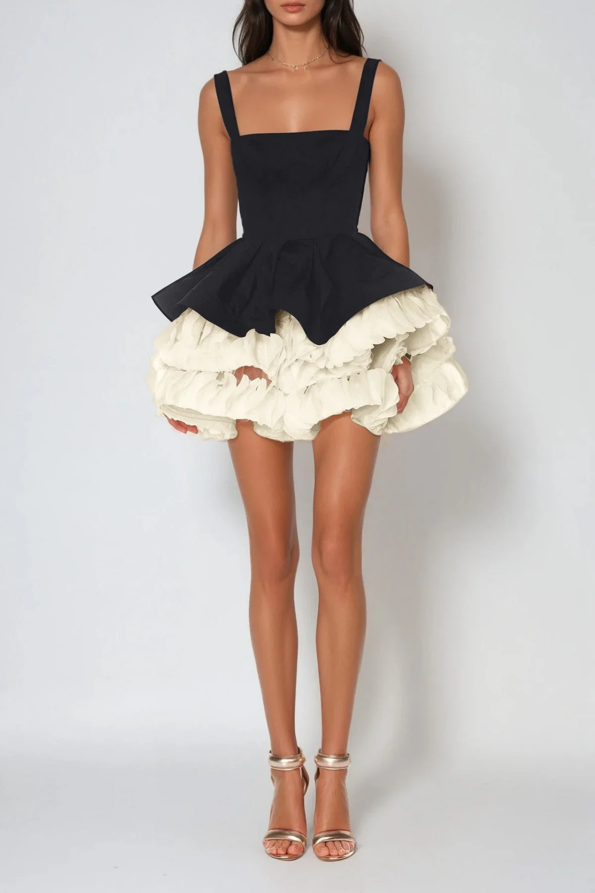 Elegant Black Sleeveless Mini Dress