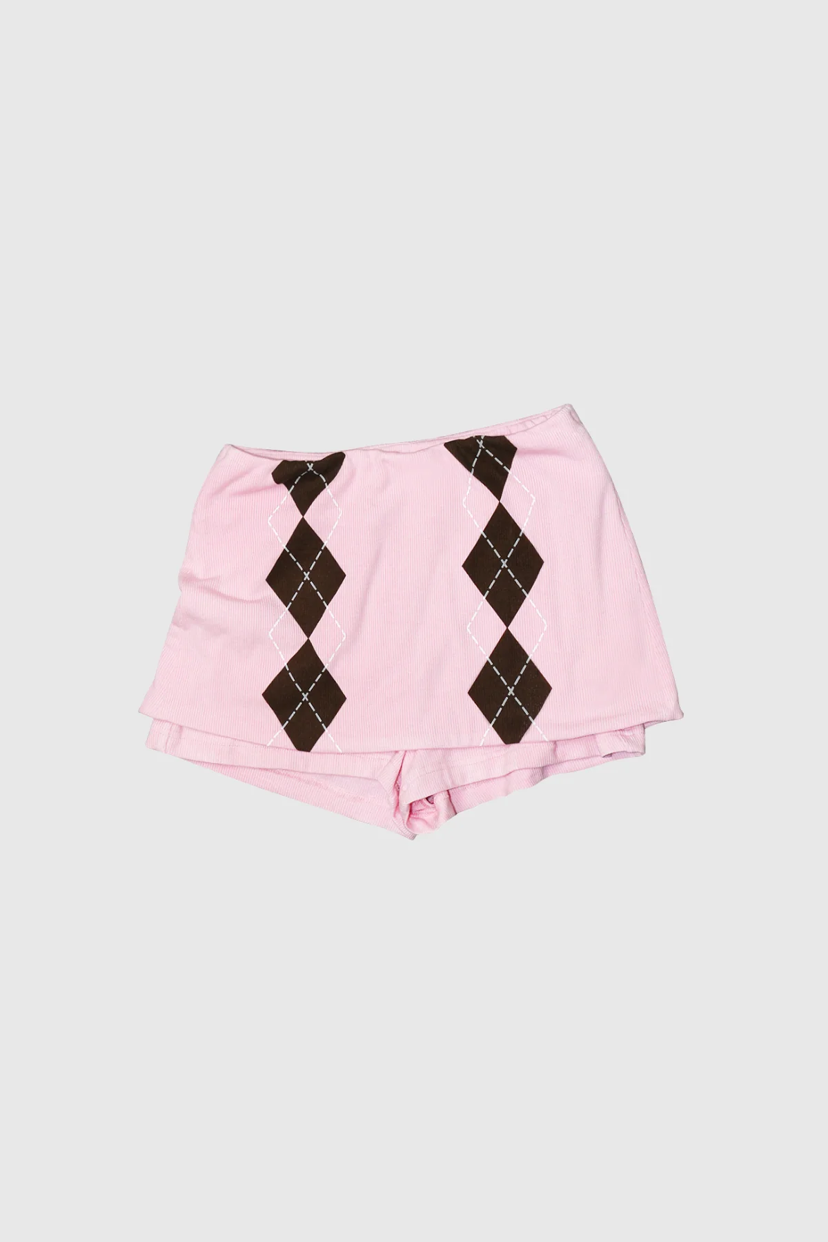Pink Diamond Grid Long Sleeve Pants Set