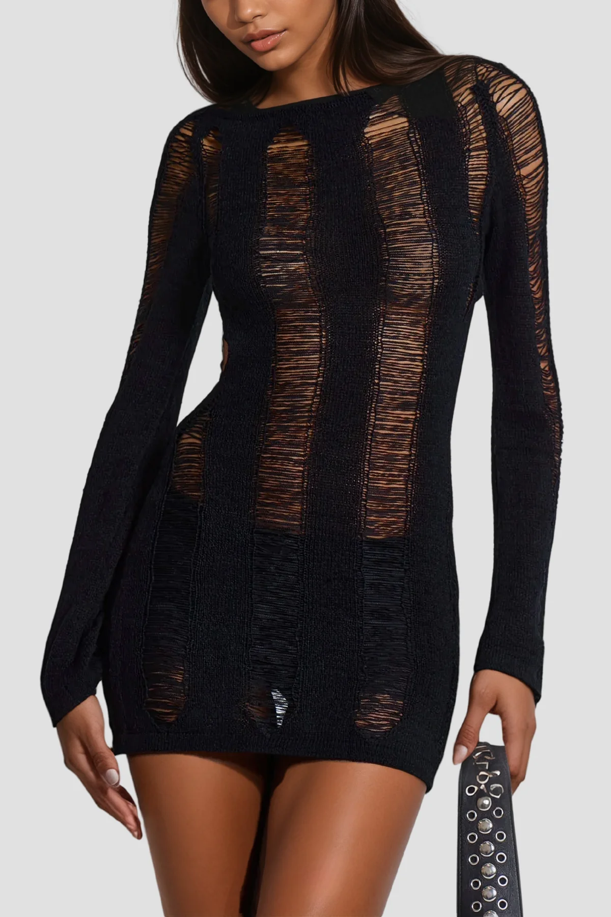 Bold Black Cutout Backless Top