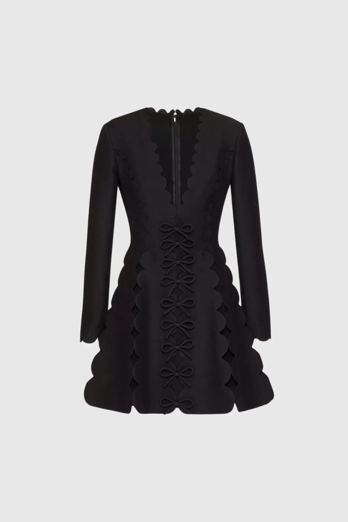 Chic Black Bow Bodycon Mini Dress