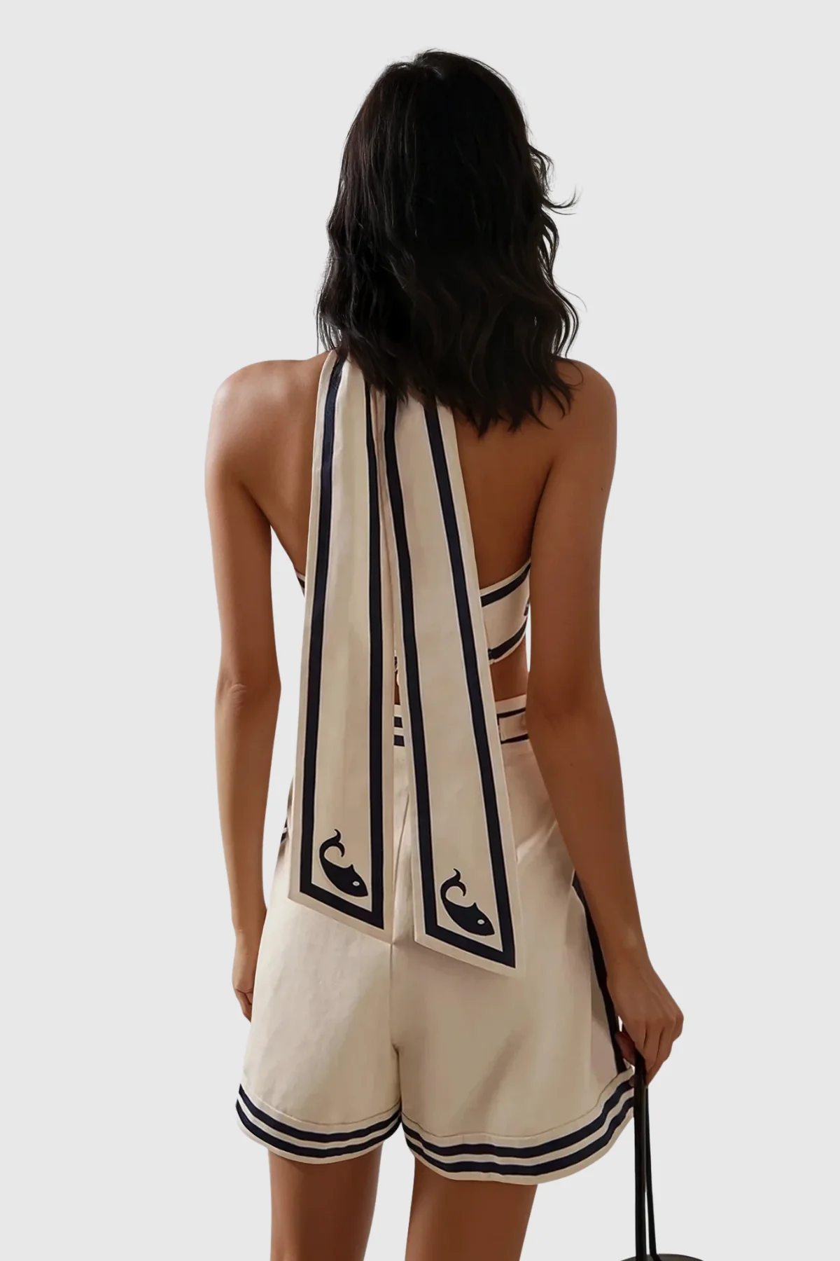 Chibuzo Striped Three-Piece Swimsuit Set