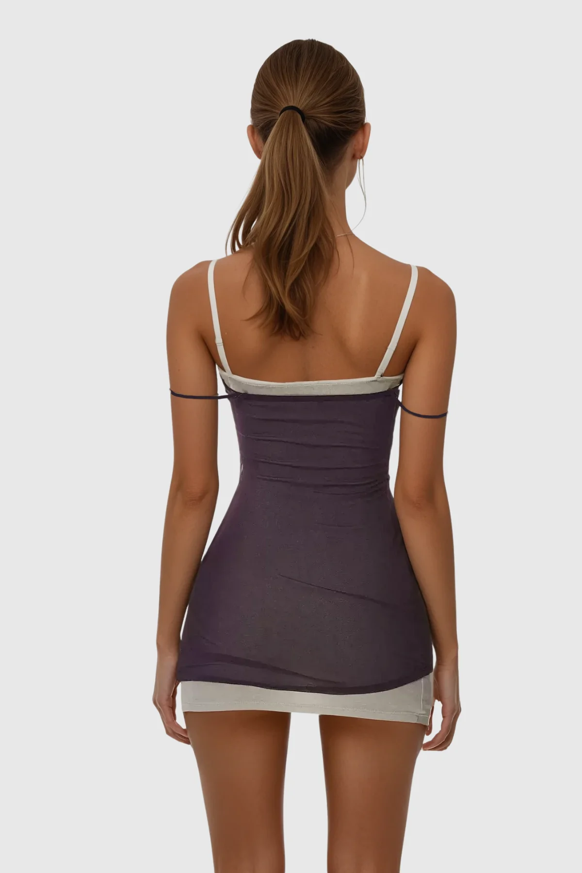 Purple Spaghetti Bodycon Mini Dress