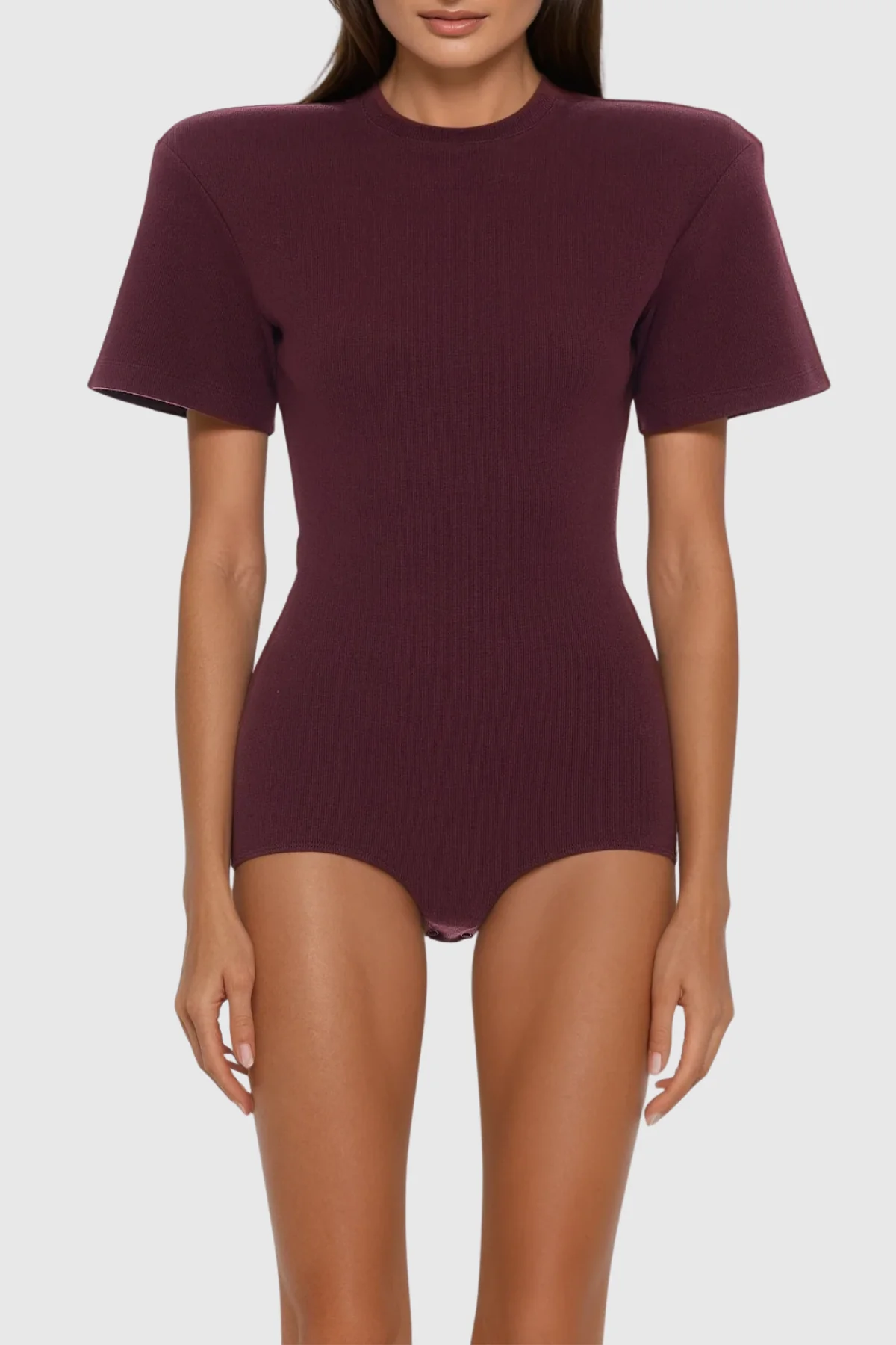 Red Bodycon Short Sleeve Romper