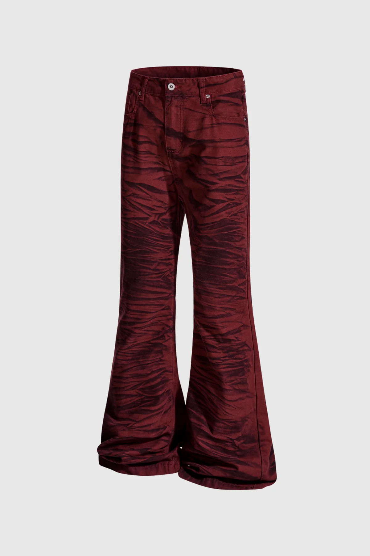Red Printed Bootcut Jeans for Stylish Looks