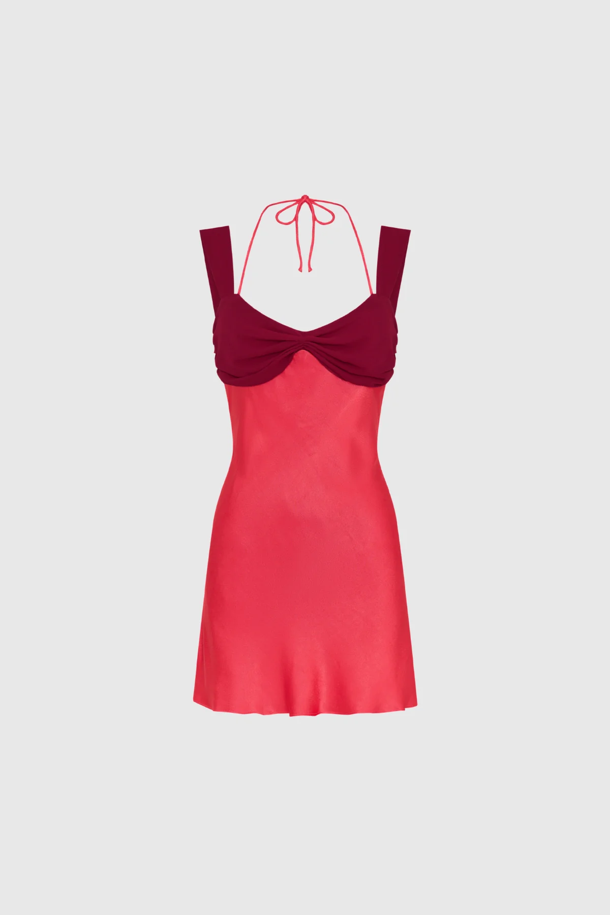 Red Ruffle Lace-Up Bodycon Mini Dress - Elegant Evening Wear
