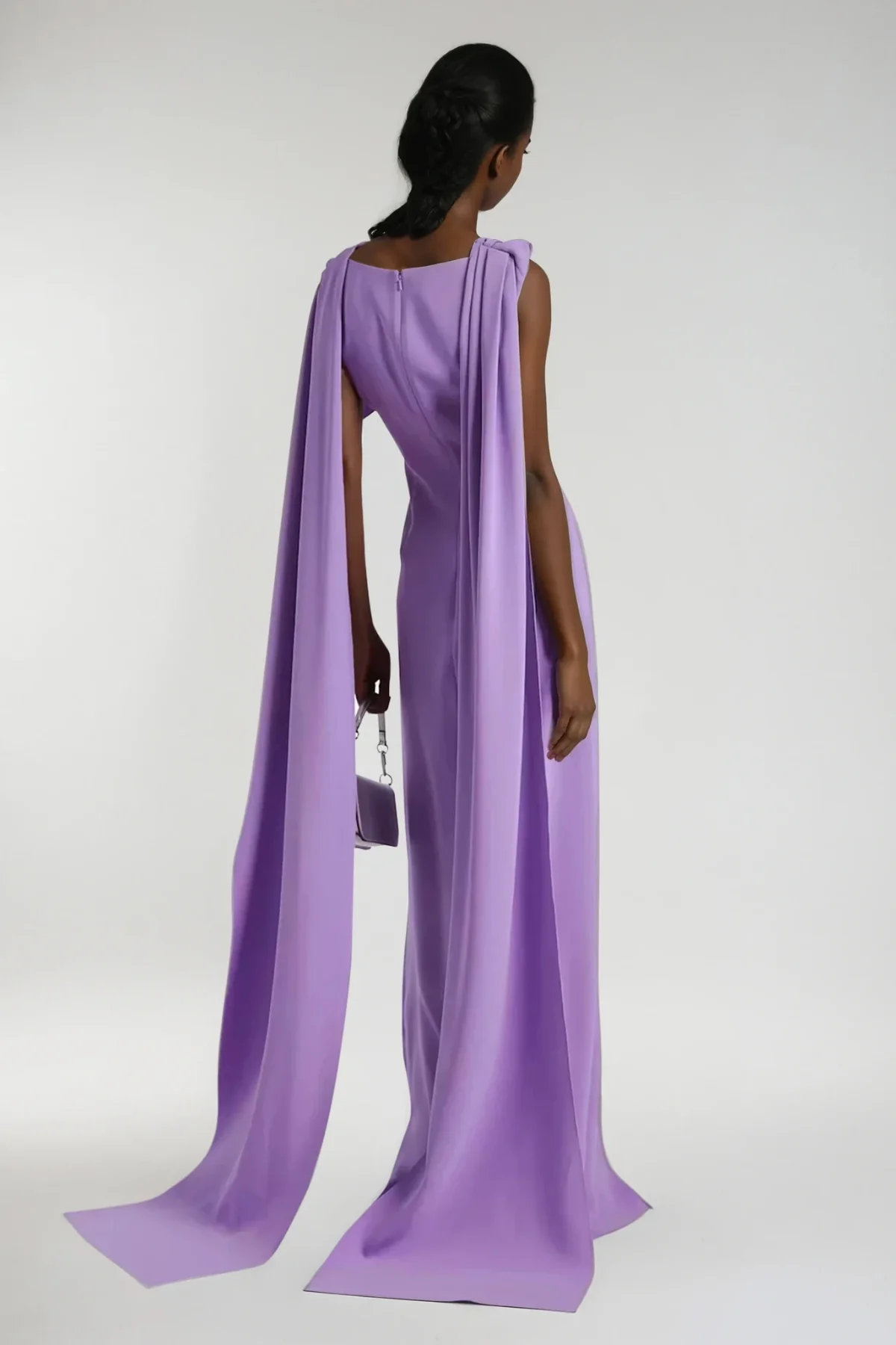 Purple Shawl Sleeveless Maxi Dress - Chic Elegant Design