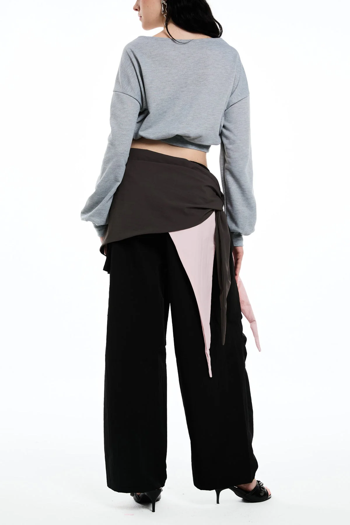 Asymmetric Star Wide Leg Pants in Black - Urban Edge Style