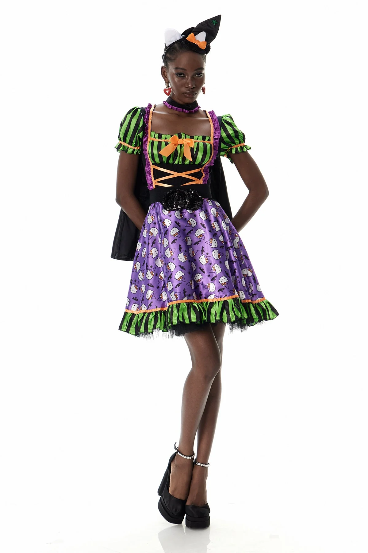 Striped Mini Dress in Purple | Elegant & Versatile Style