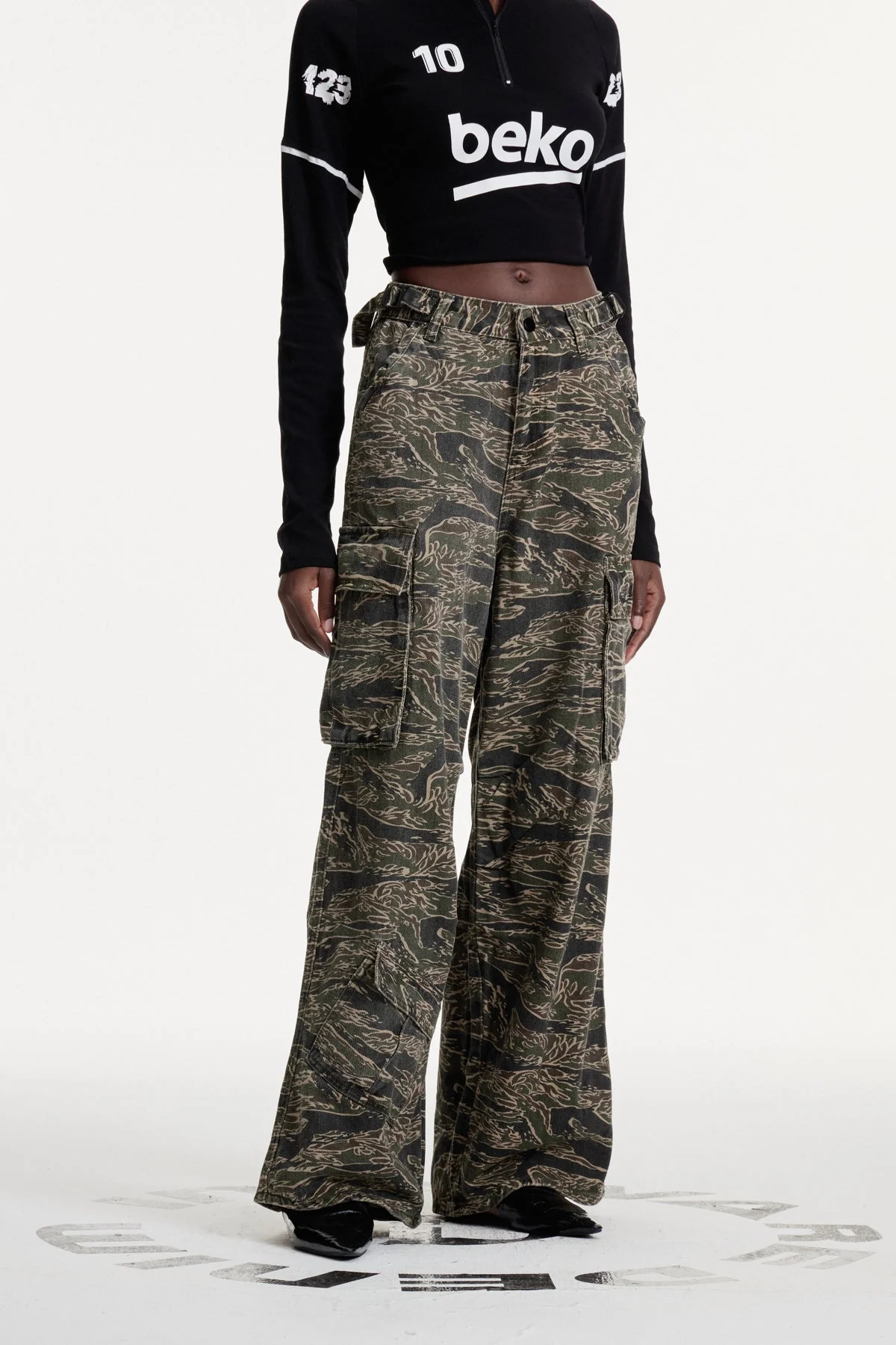 Contemporary Green Printed Jeans for Urban Edge Style (Focus Keyword: Jeans)