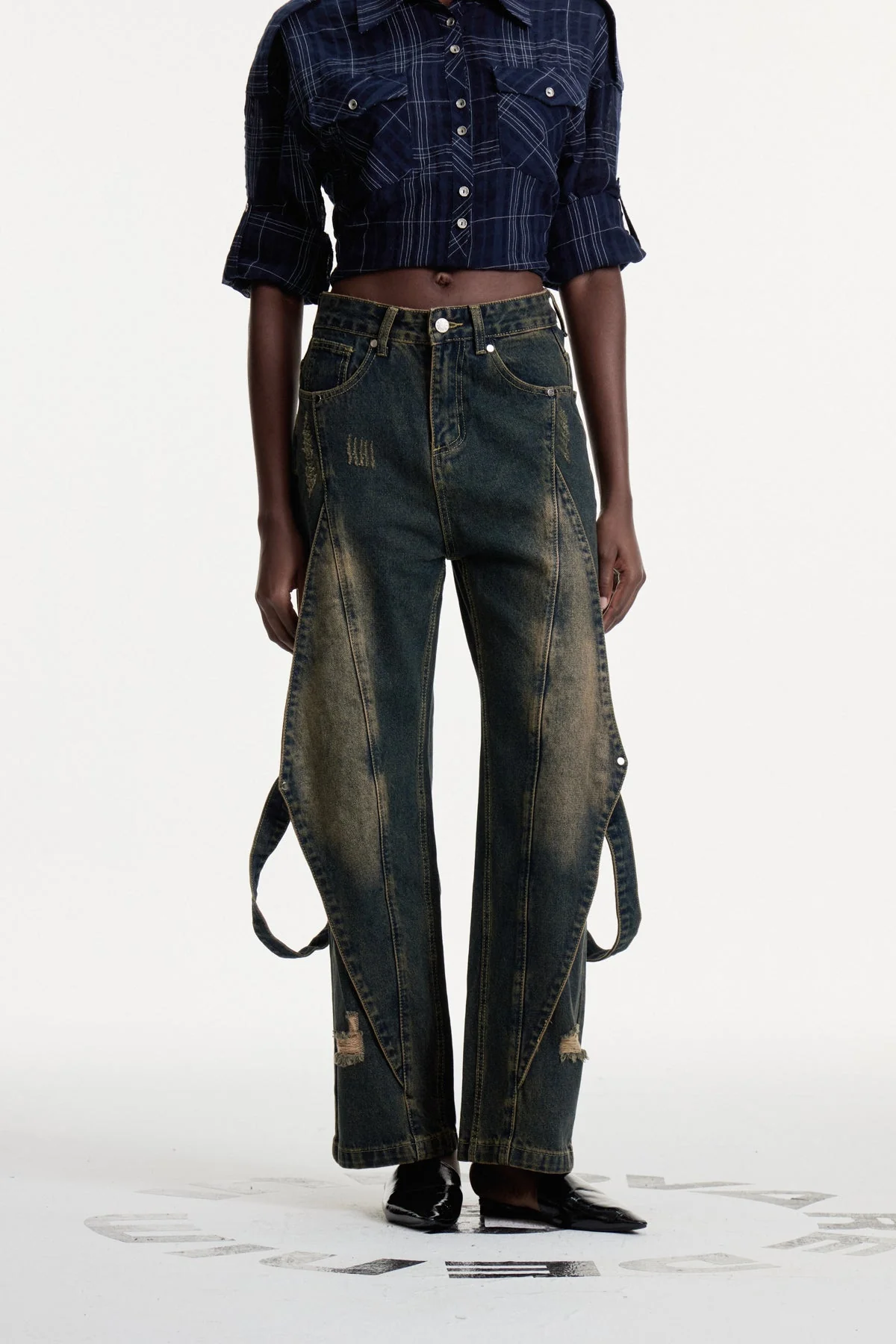 Blue Deconstruct Jeans | Urban Edge Style