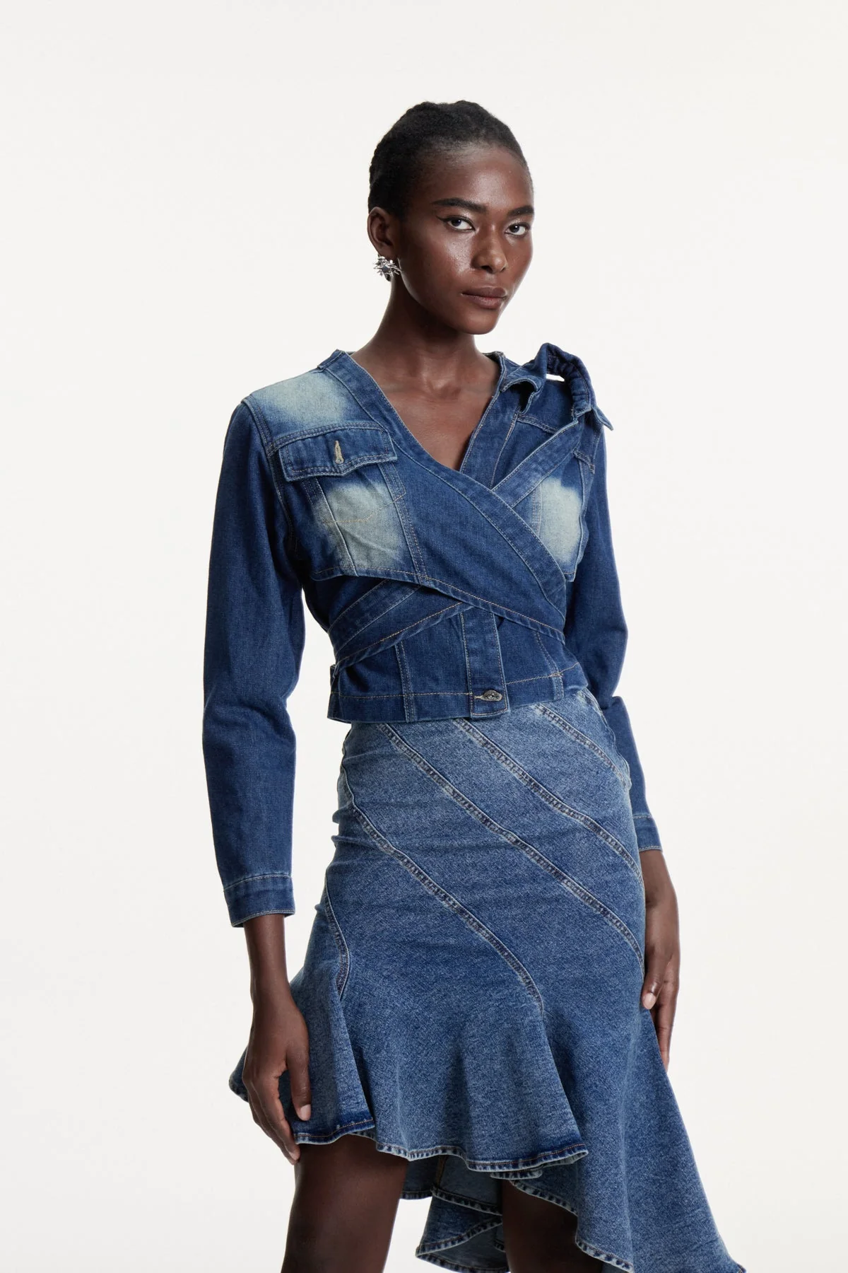 Luxury Lace Up Cross Jacket - Elegant Design