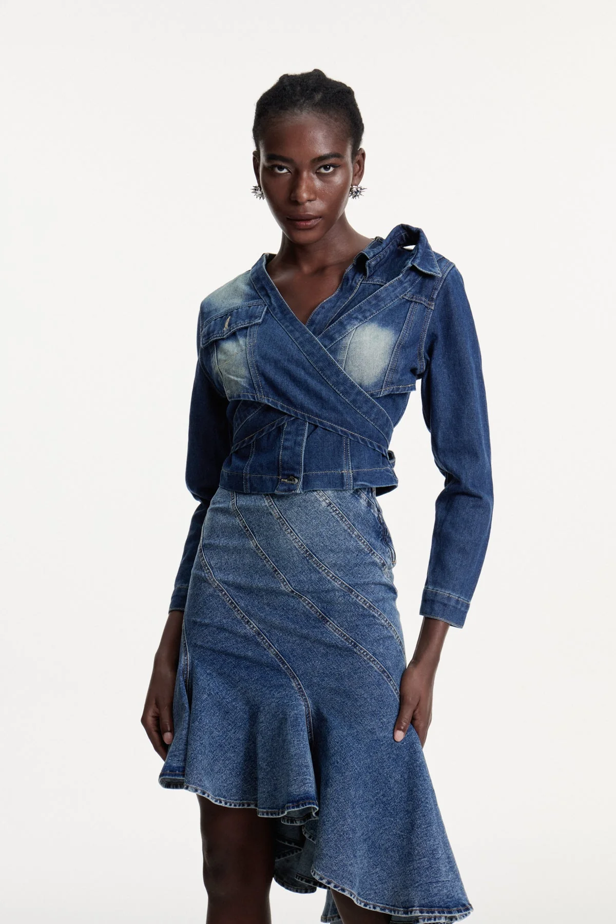 Luxury Lace Up Cross Jacket - Elegant Design