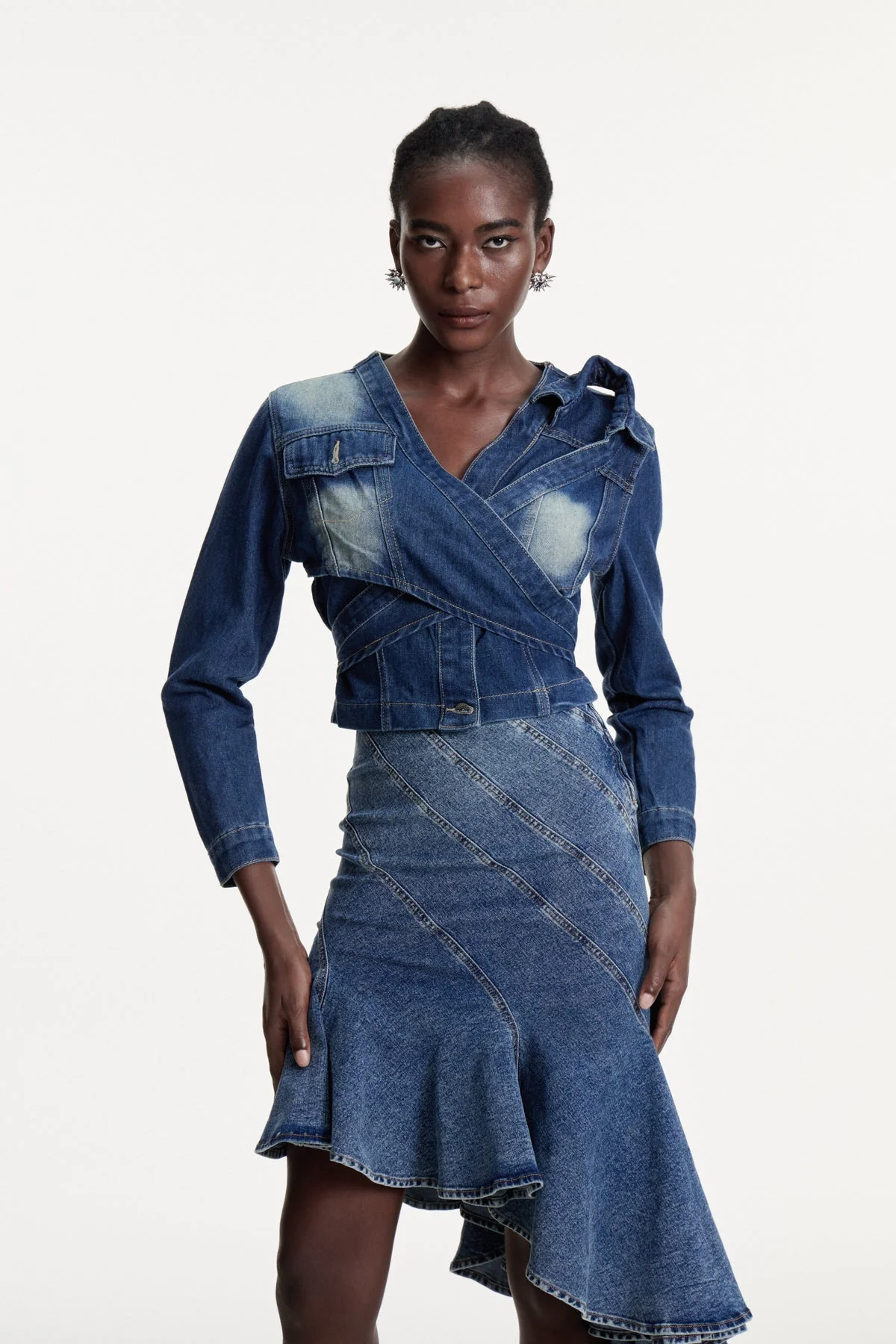 Luxury Lace Up Cross Jacket - Elegant Design