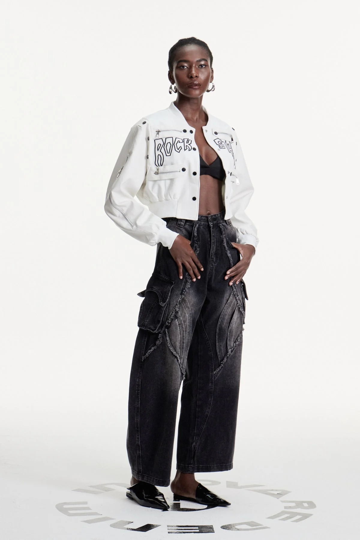 White Embroidered Statement Jacket - Premium Craftsmanship