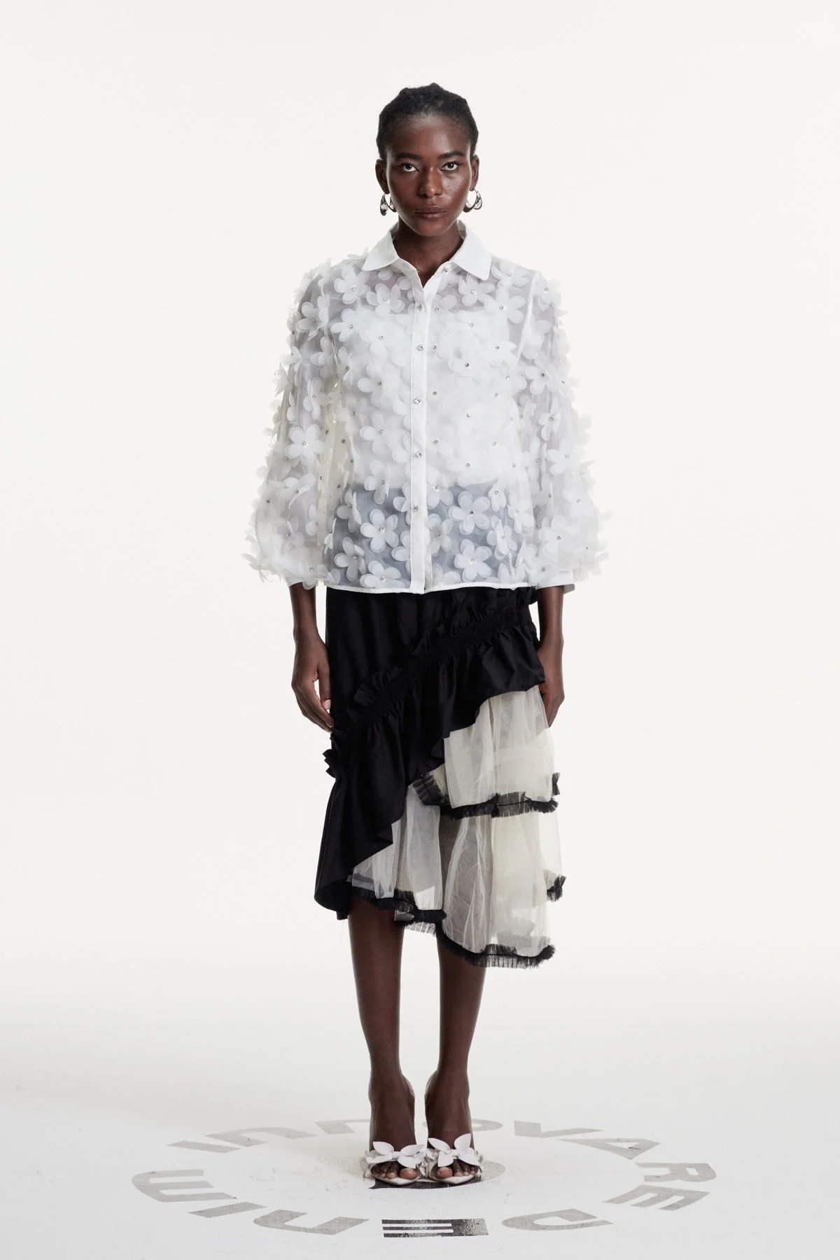 Elegant Mesh Maxi Skirt